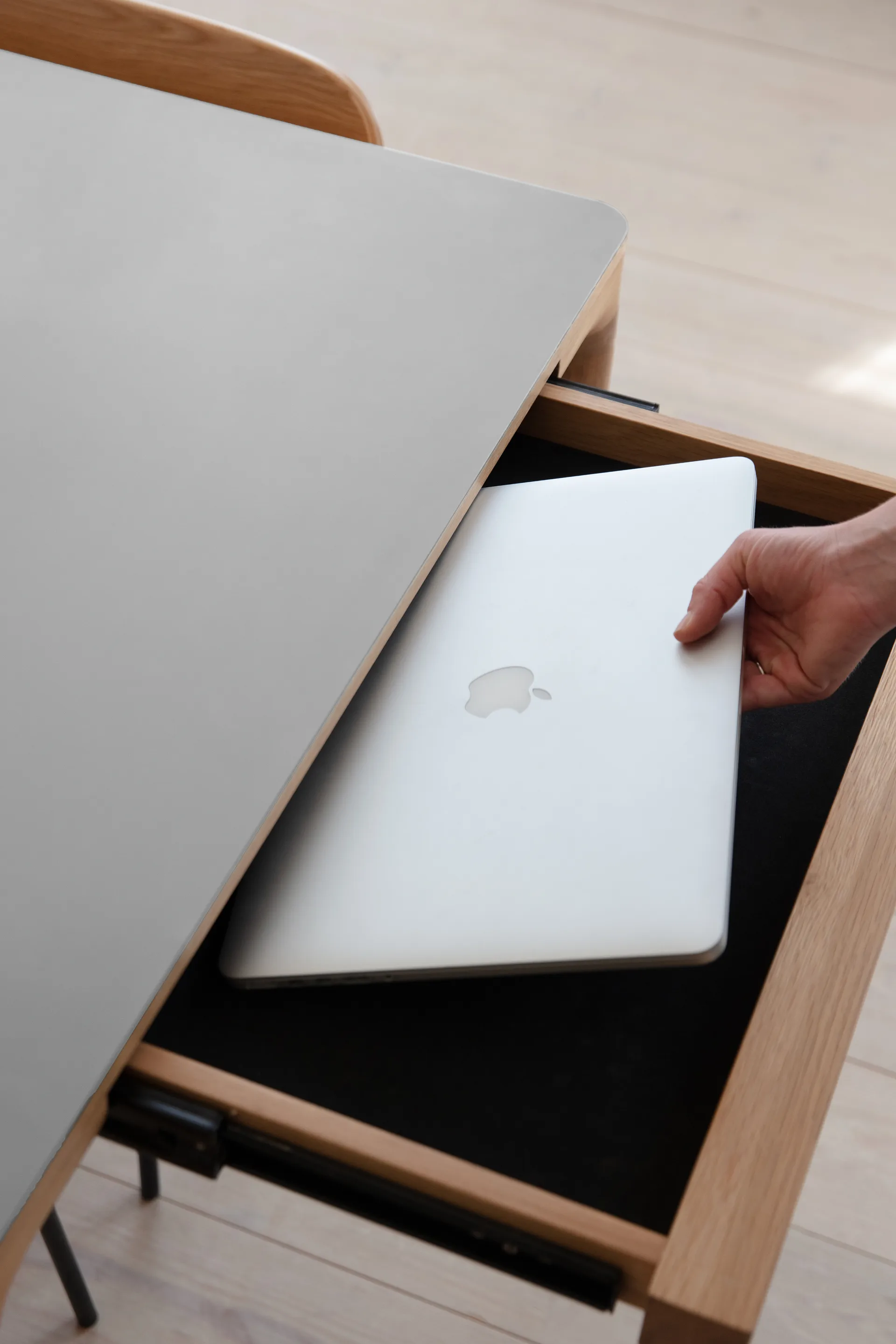 Heart'n'Soul eettafel 90x200 cm, Eik-cloud grey Umage