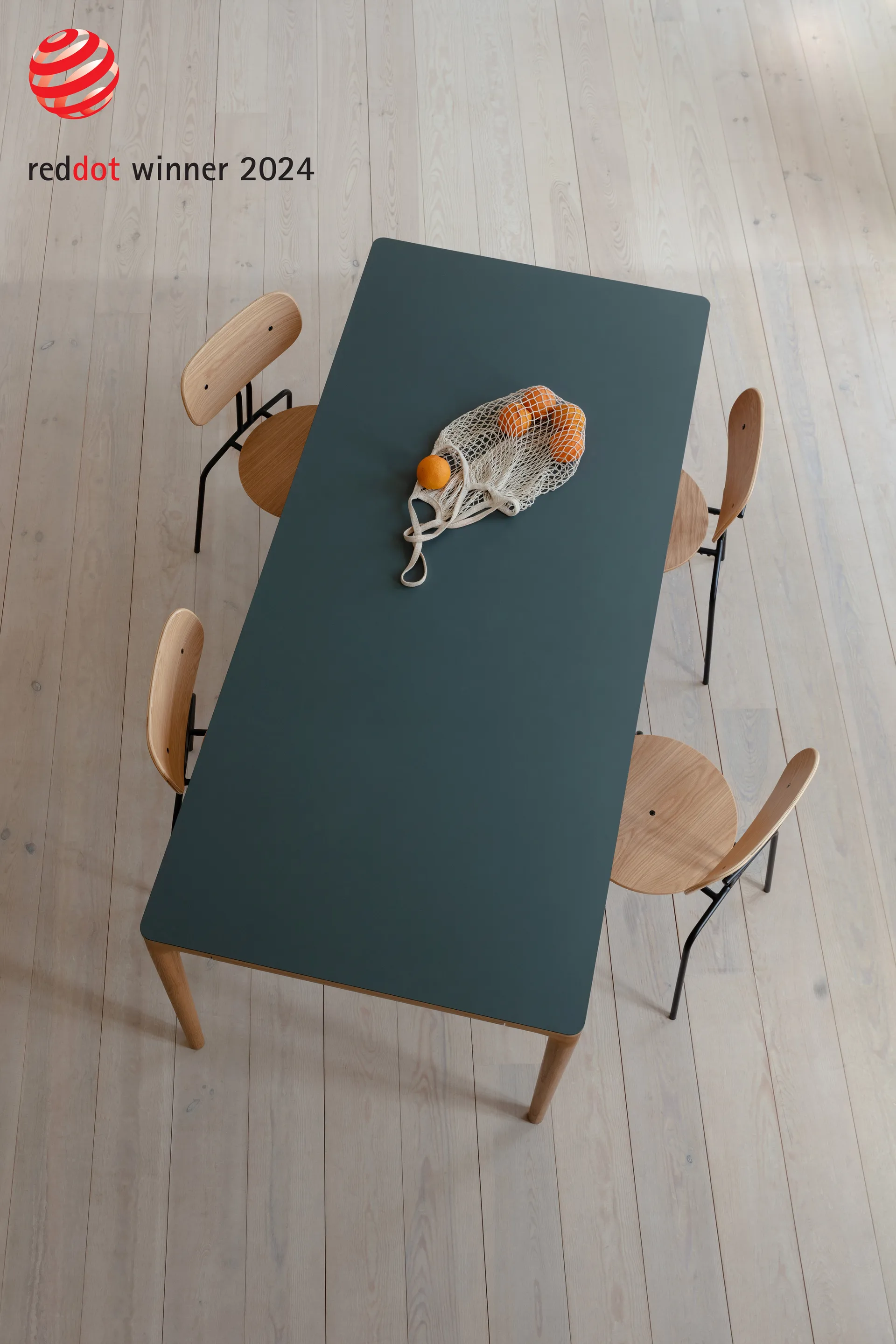 Heart'n'Soul eettafel 90x200 cm, Eiken-mosgroen Umage