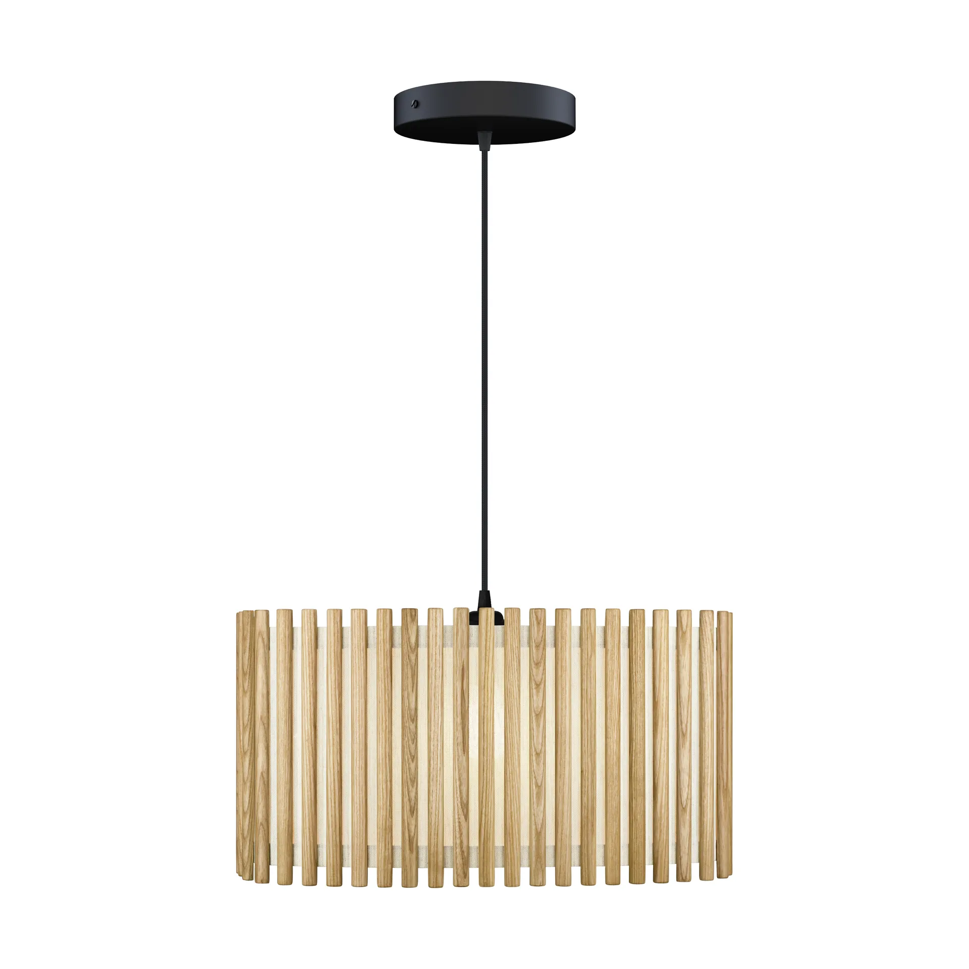 Komorebi hanglamp large, Rectangular eik-zwart Umage