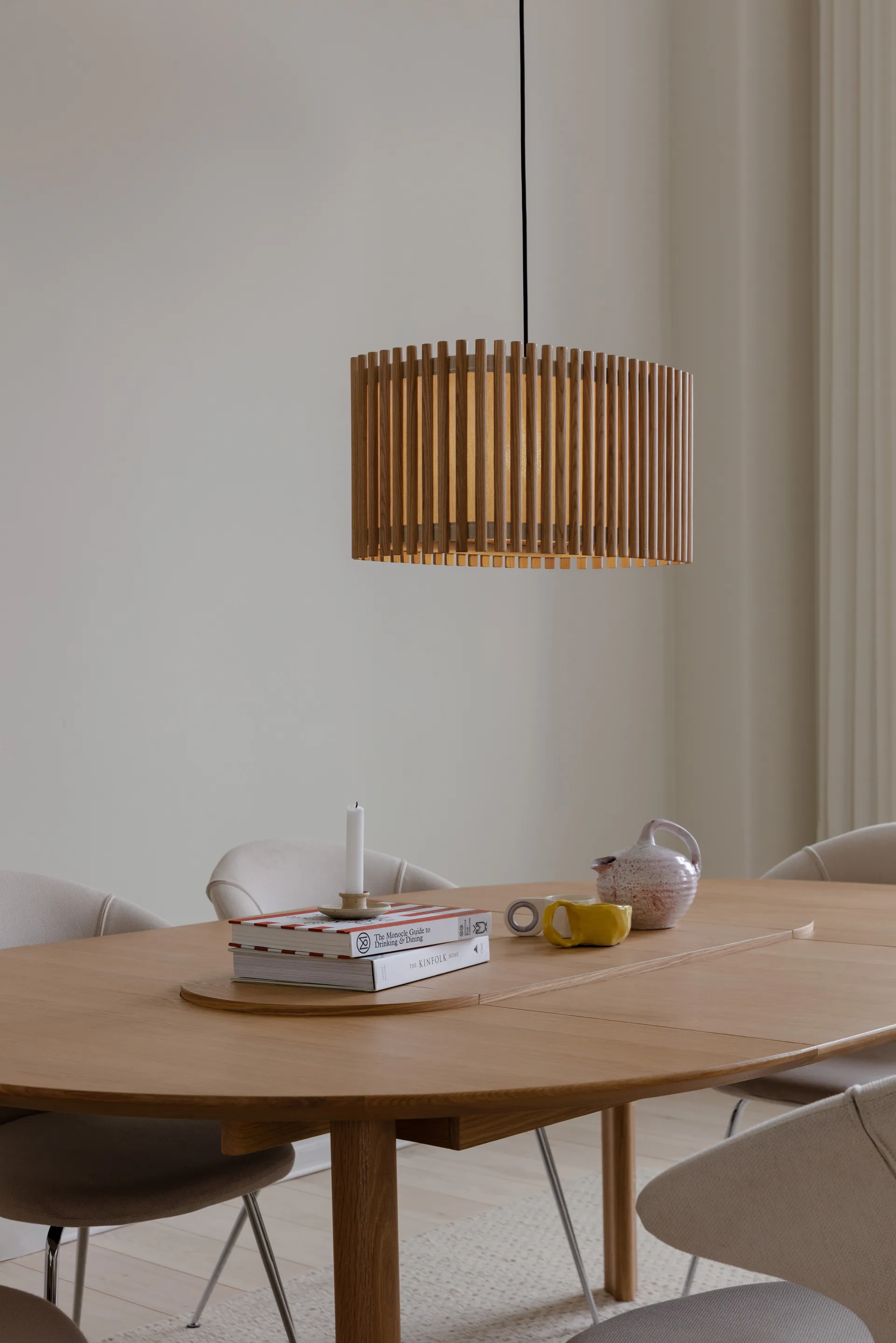 Komorebi hanglamp large, Rectangular eik-zwart Umage