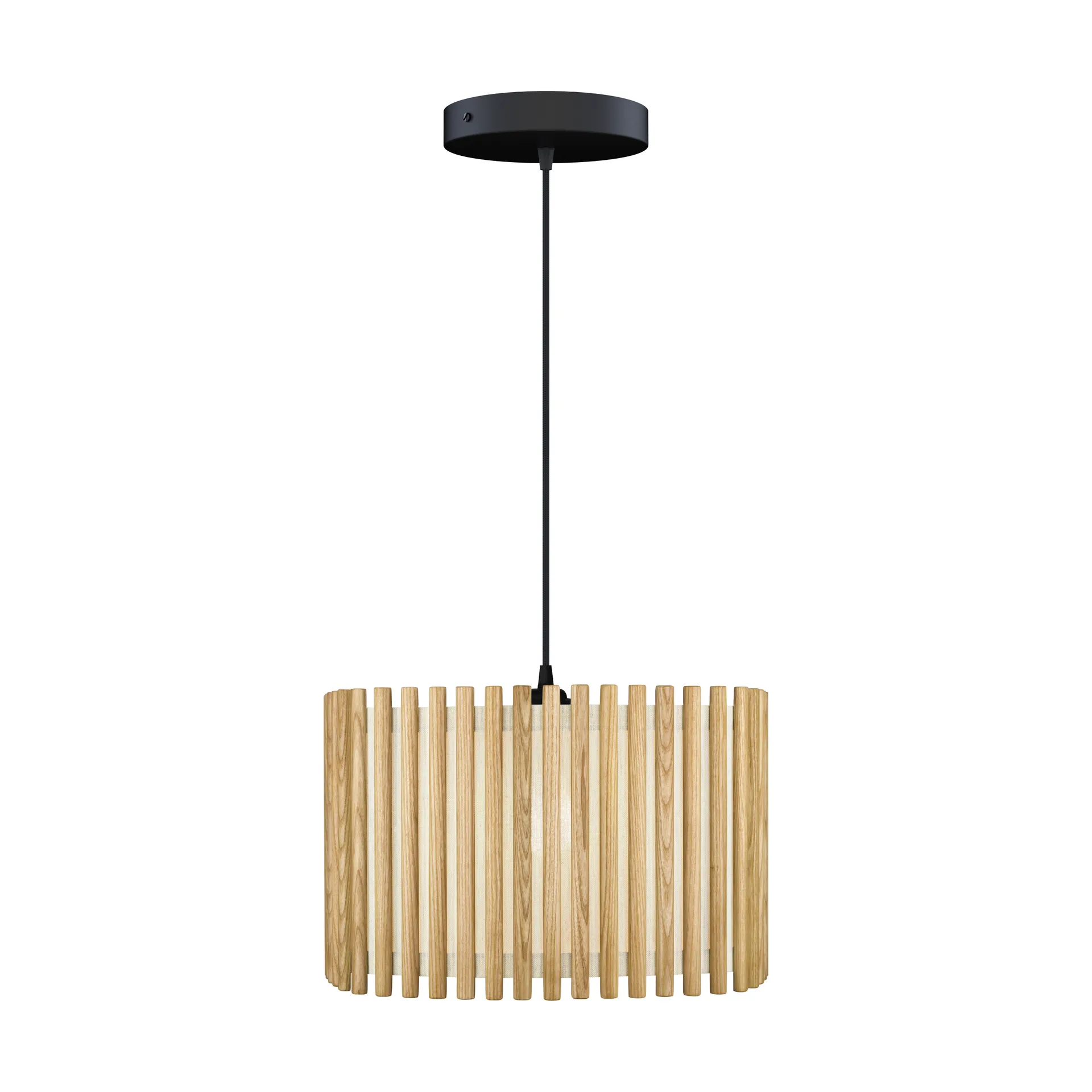 Komorebi hanglamp large, Square oak-Zwart Umage