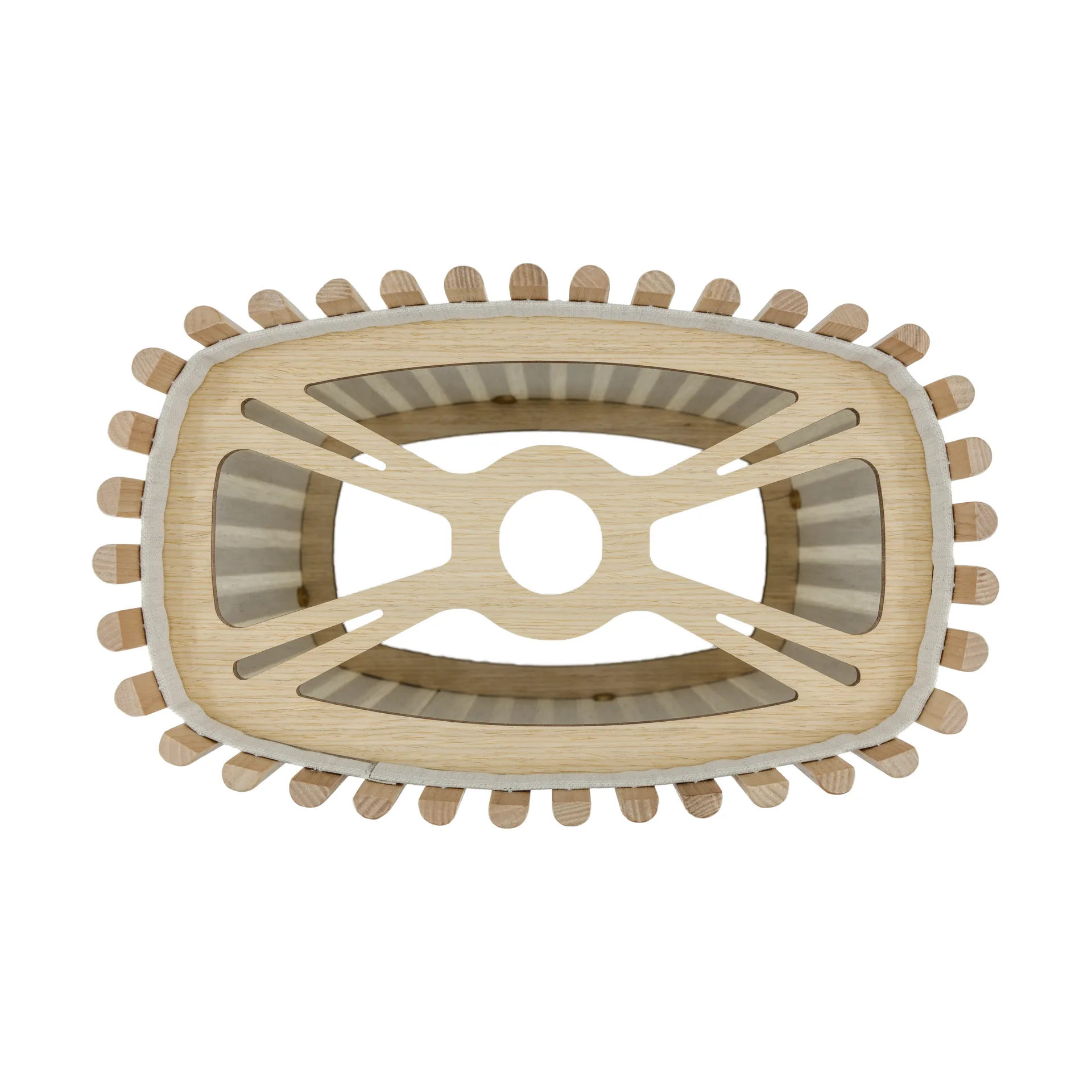 Komorebi hanglamp medium, Rectangular eik-zwart Umage