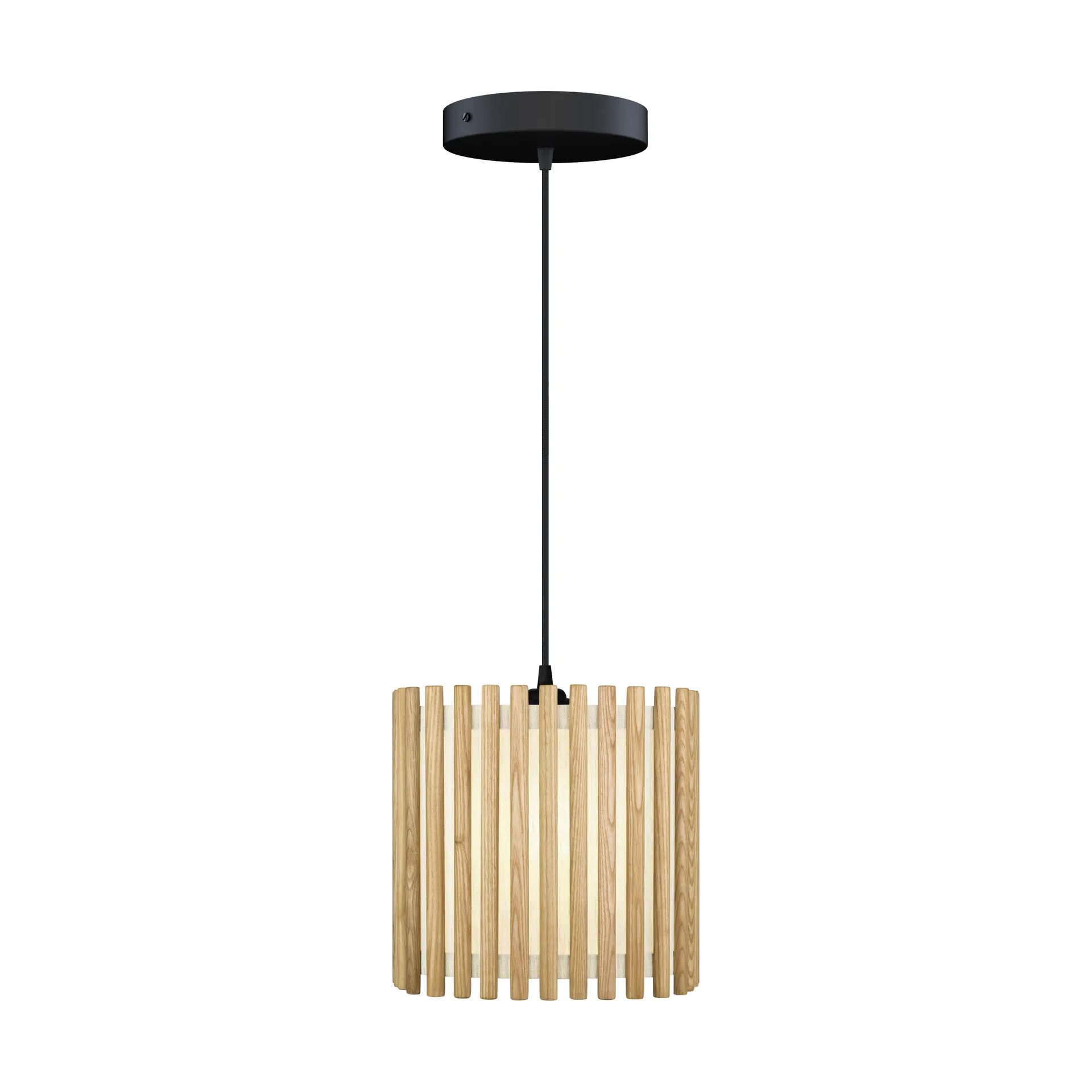 Komorebi hanglamp medium, Square oak-Zwart Umage