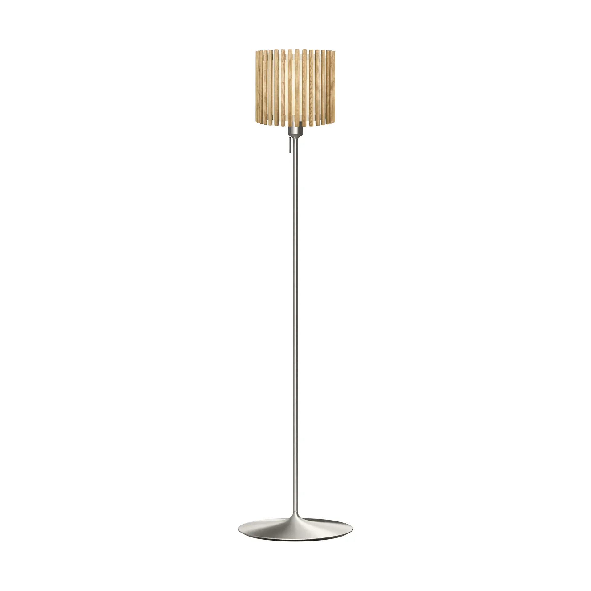 Komorebi vloerlamp medium, Circle oak Geborsteld staal Umage