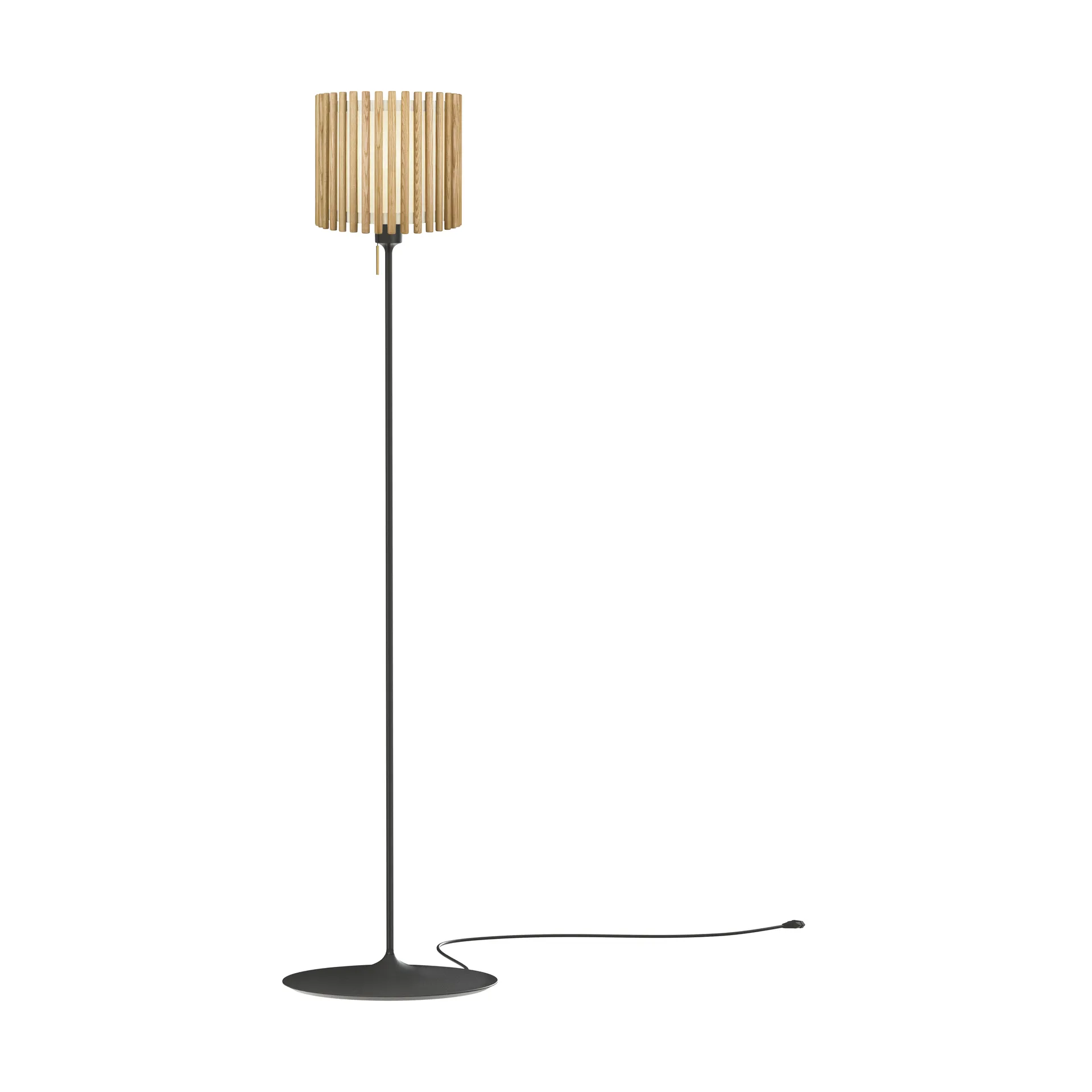 Komorebi vloerlamp medium, Circle oak-zwart Umage
