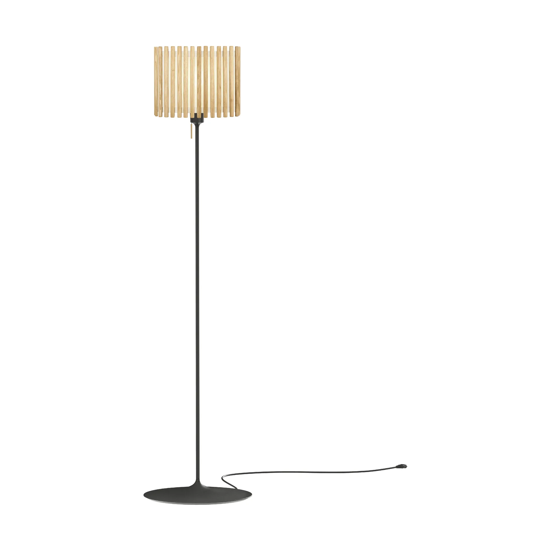 Komorebi vloerlamp medium, Rectangular eik-zwart Umage