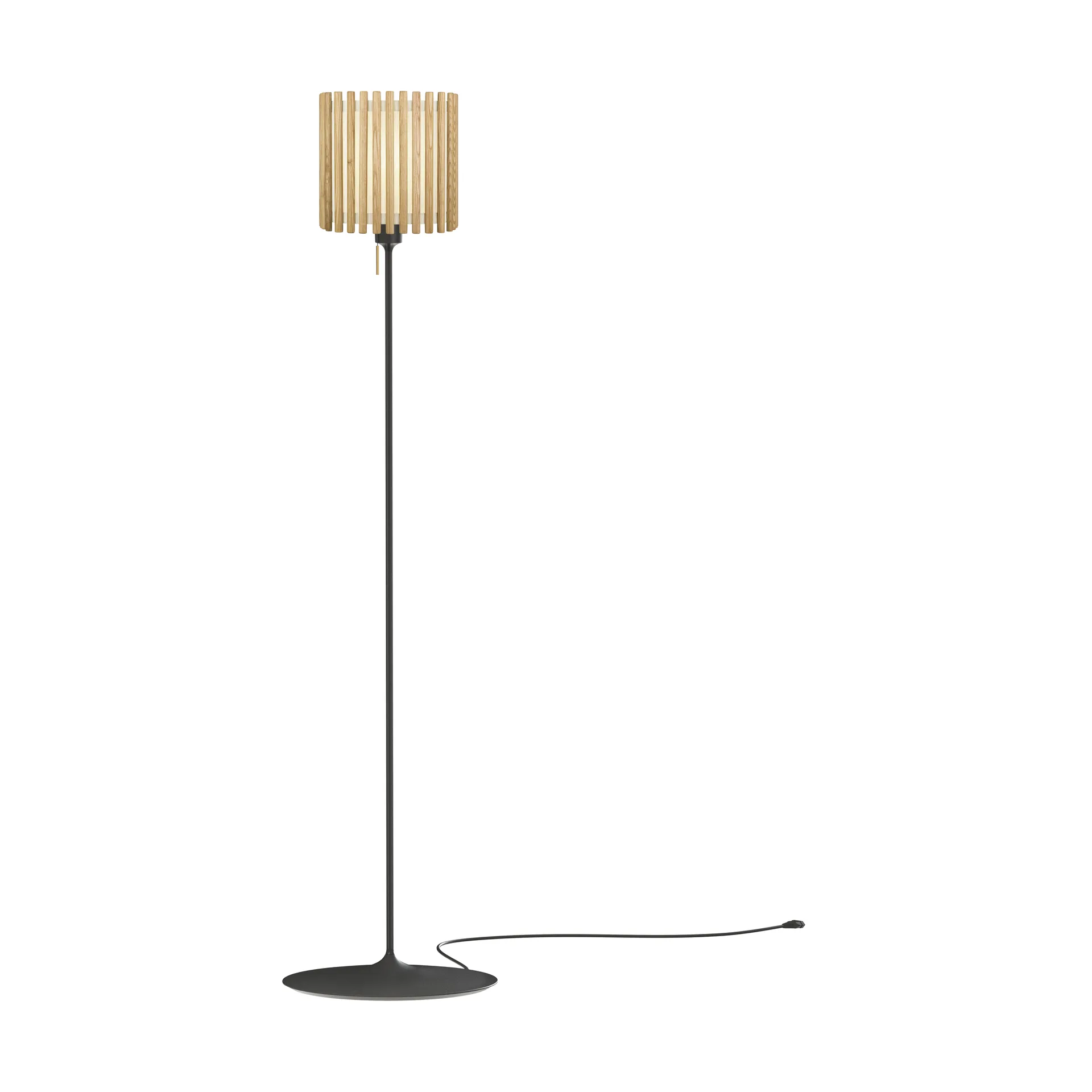 Komorebi vloerlamp medium, Square oak-Zwart Umage