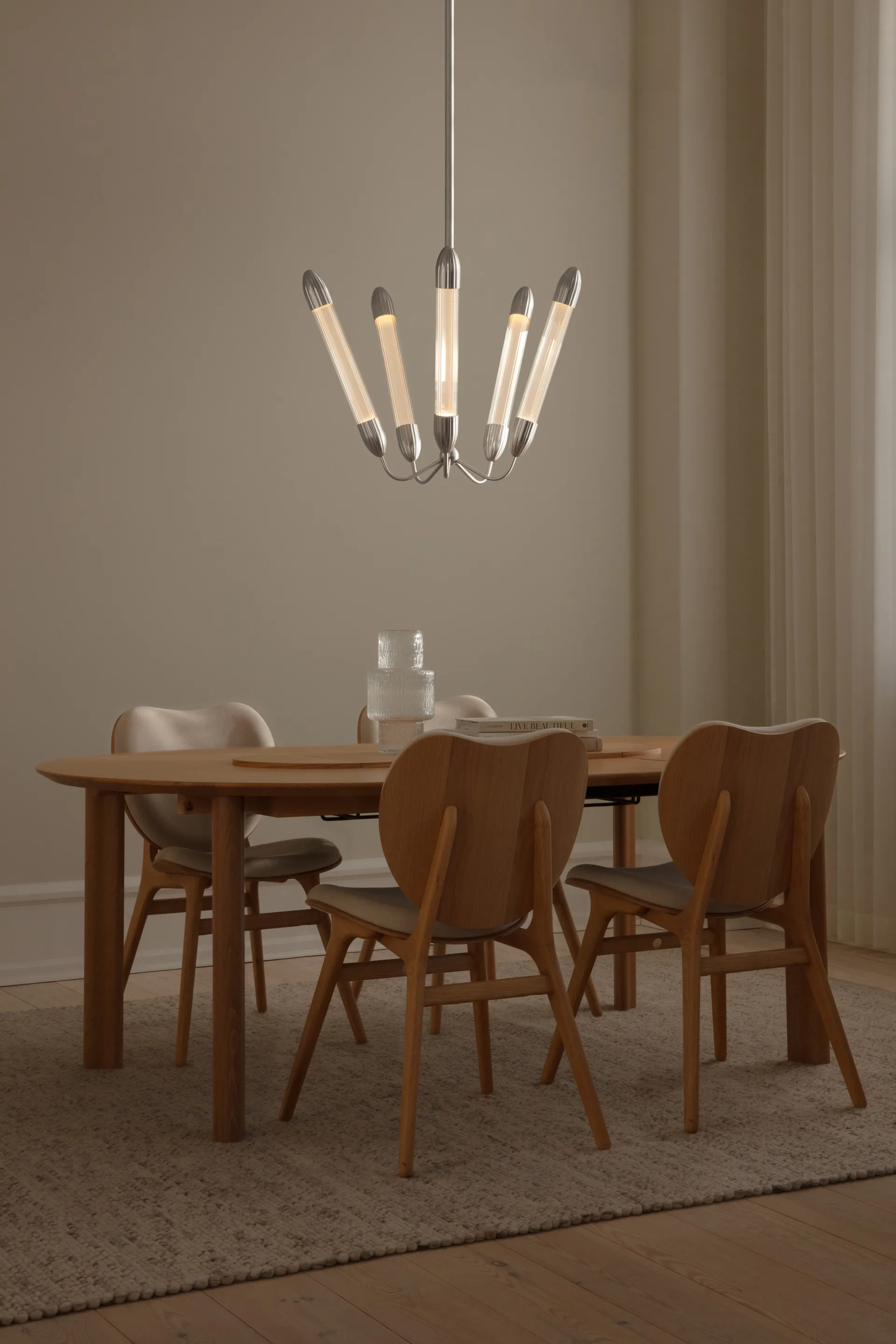 Lemon Squeeze Penta korte hanglamp, Gepolijst staal Umage