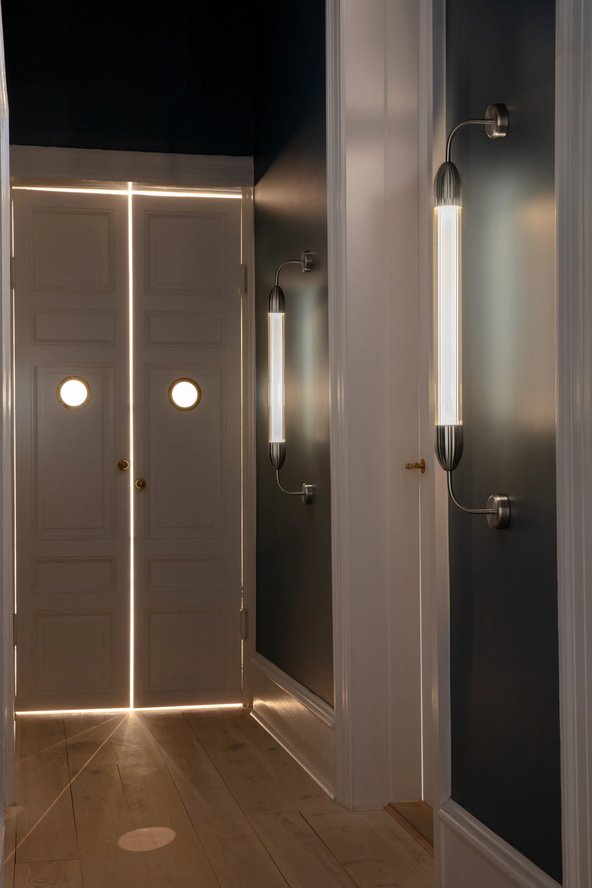 Lemon Squeeze Wall lange wandlamp, Single gepolijst staal Umage