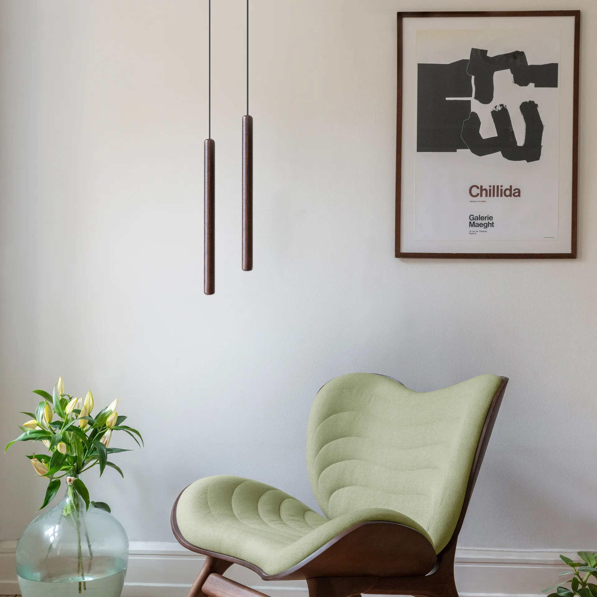 Umage Chimes Tall lamp 44 cm, Dark oak Umage
