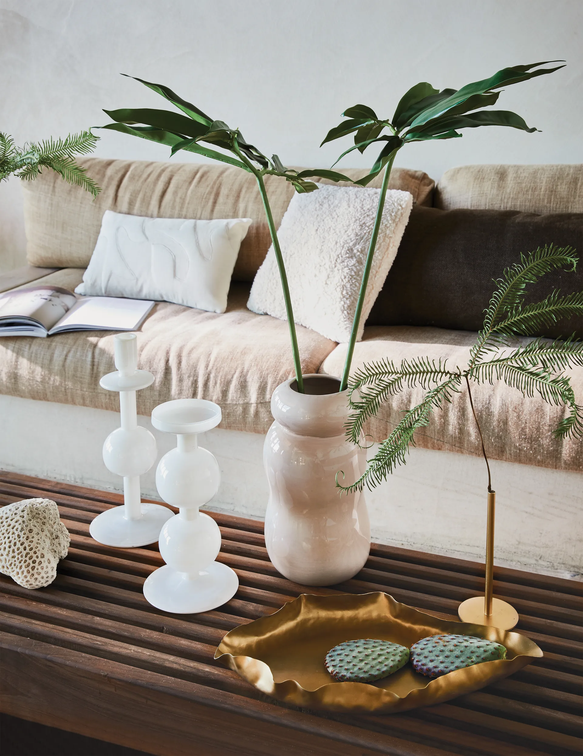 Bulb kandelaar 30 cm, Wit URBAN NATURE CULTURE