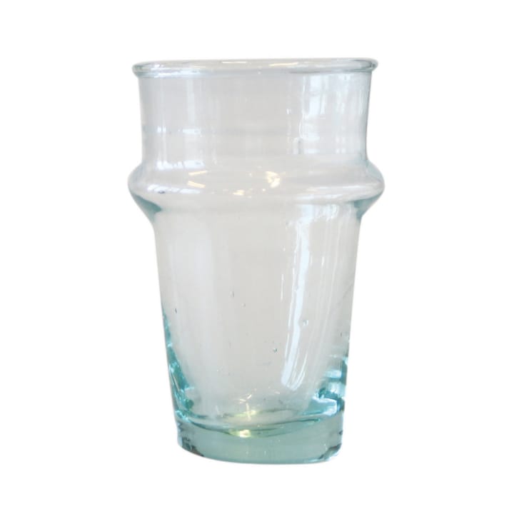 Drinkglas gerecycled glas groot - Transparant-groen - URBAN NATURE CULTURE