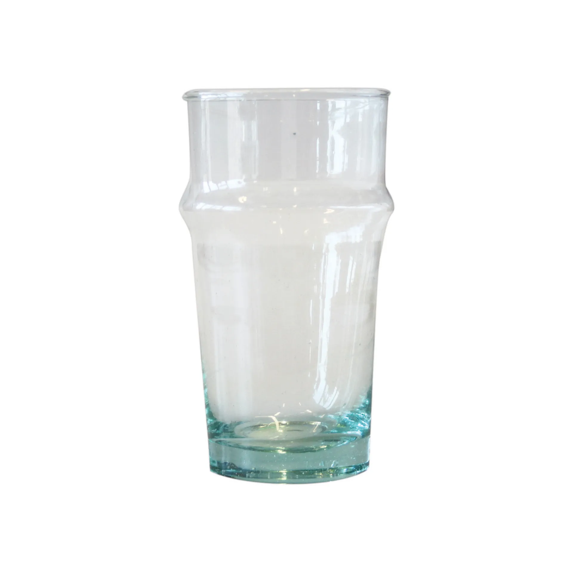 Drinkglas gerecycled glas klein, Transparant-groen URBAN NATURE CULTURE