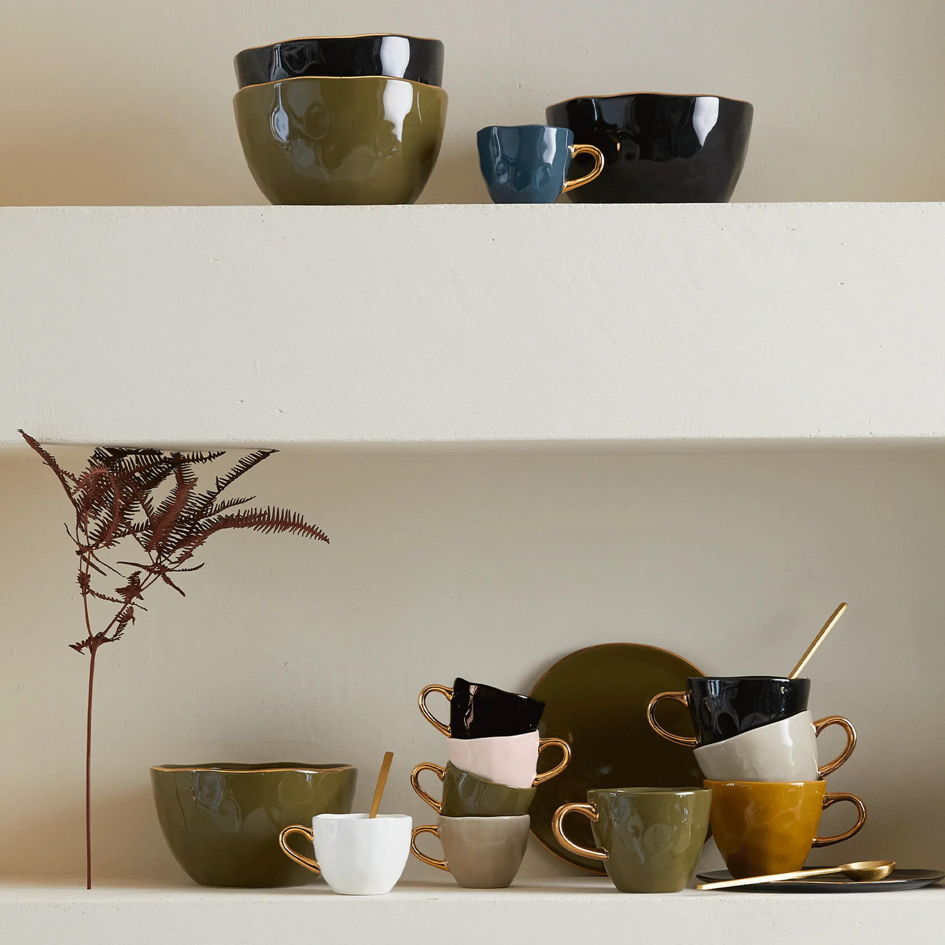 Good Morning kom 14 cm, Fir green URBAN NATURE CULTURE