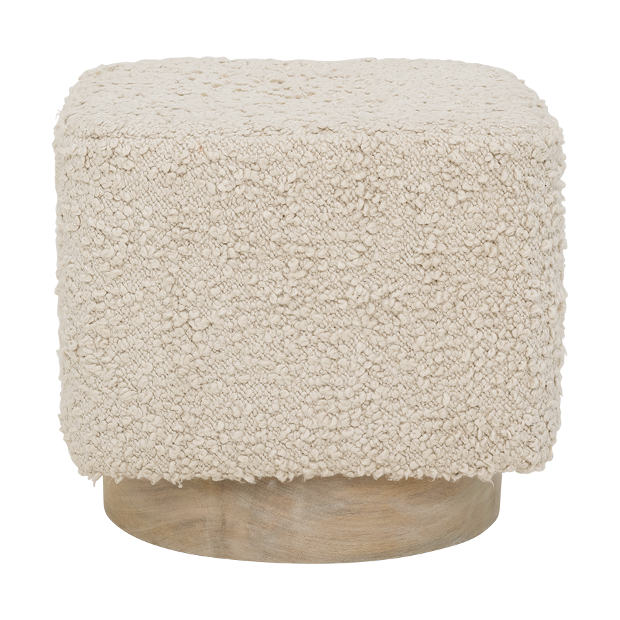 URBAN NATURE CULTURE Kaura zitpoef 38 cm Off white | Scandinavisch Interieur | Poefs en hockers | Wit