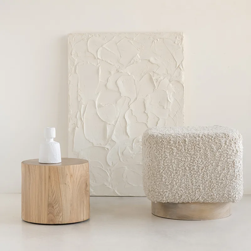 Kaura zitpoef 38 cm, Off white URBAN NATURE CULTURE