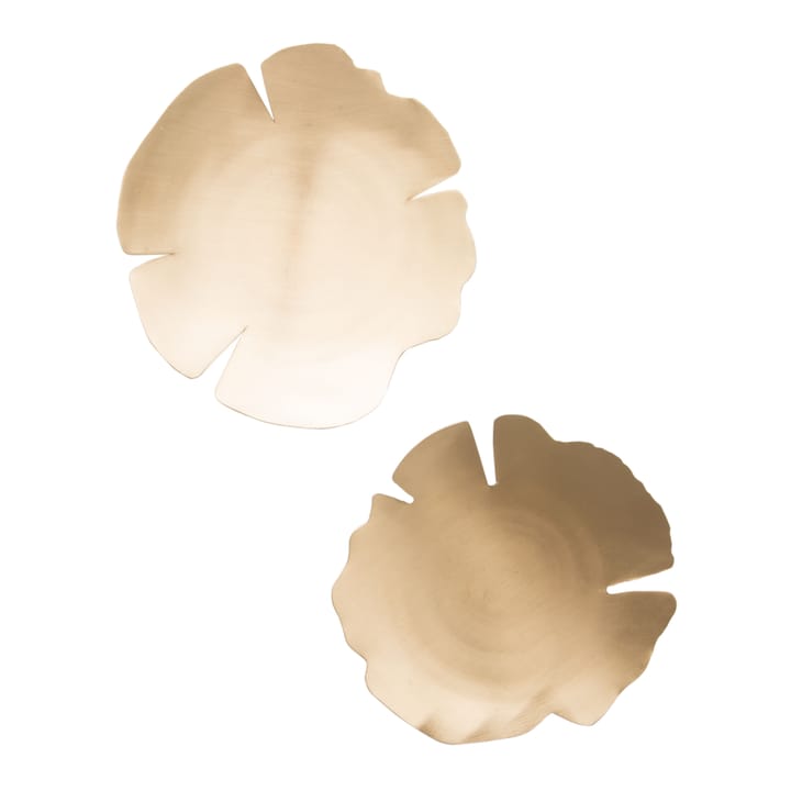 Leaves decoratieschotel 2-pack - Messing - URBAN NATURE CULTURE