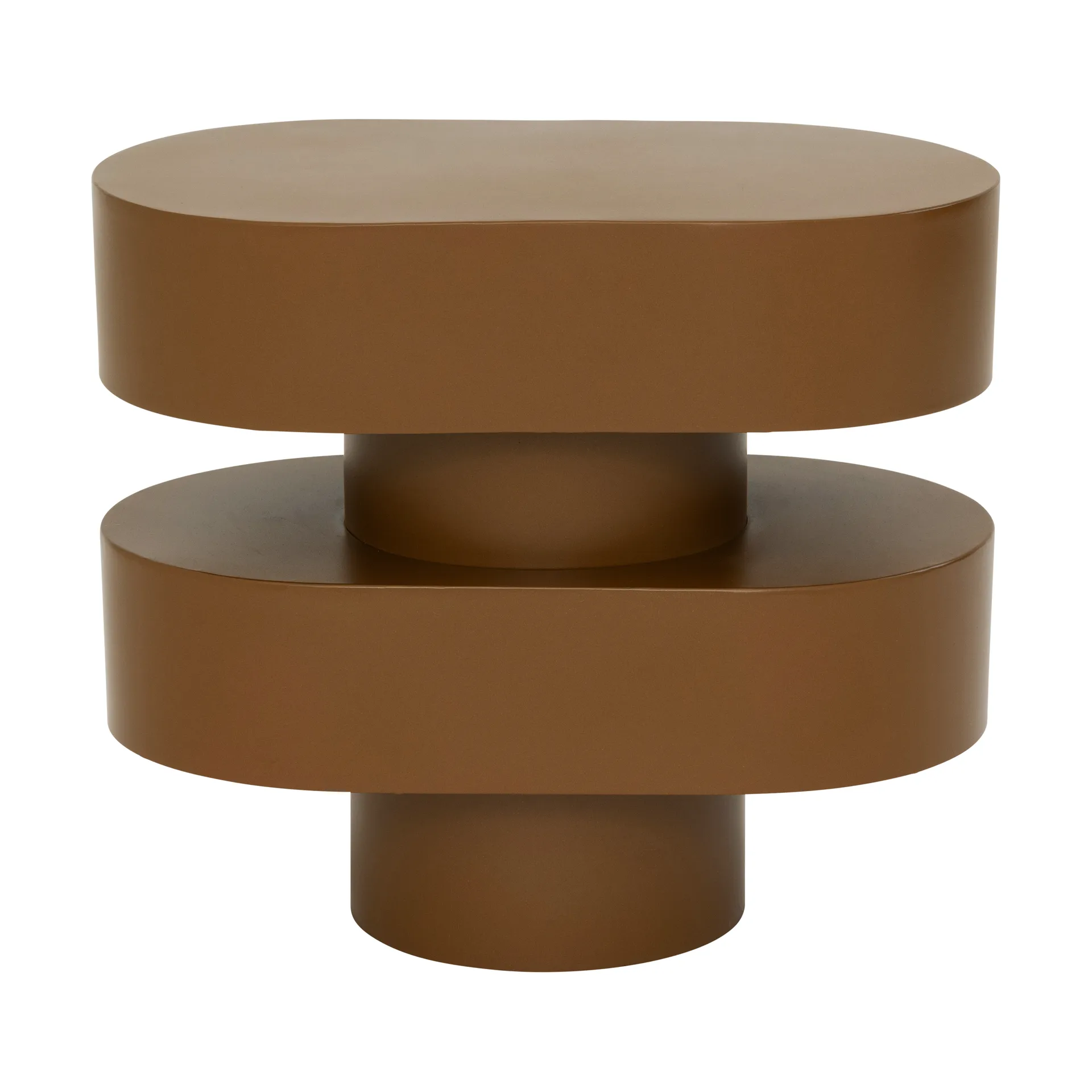 Ovaali bijzettafel 34 cm, Golden brown URBAN NATURE CULTURE