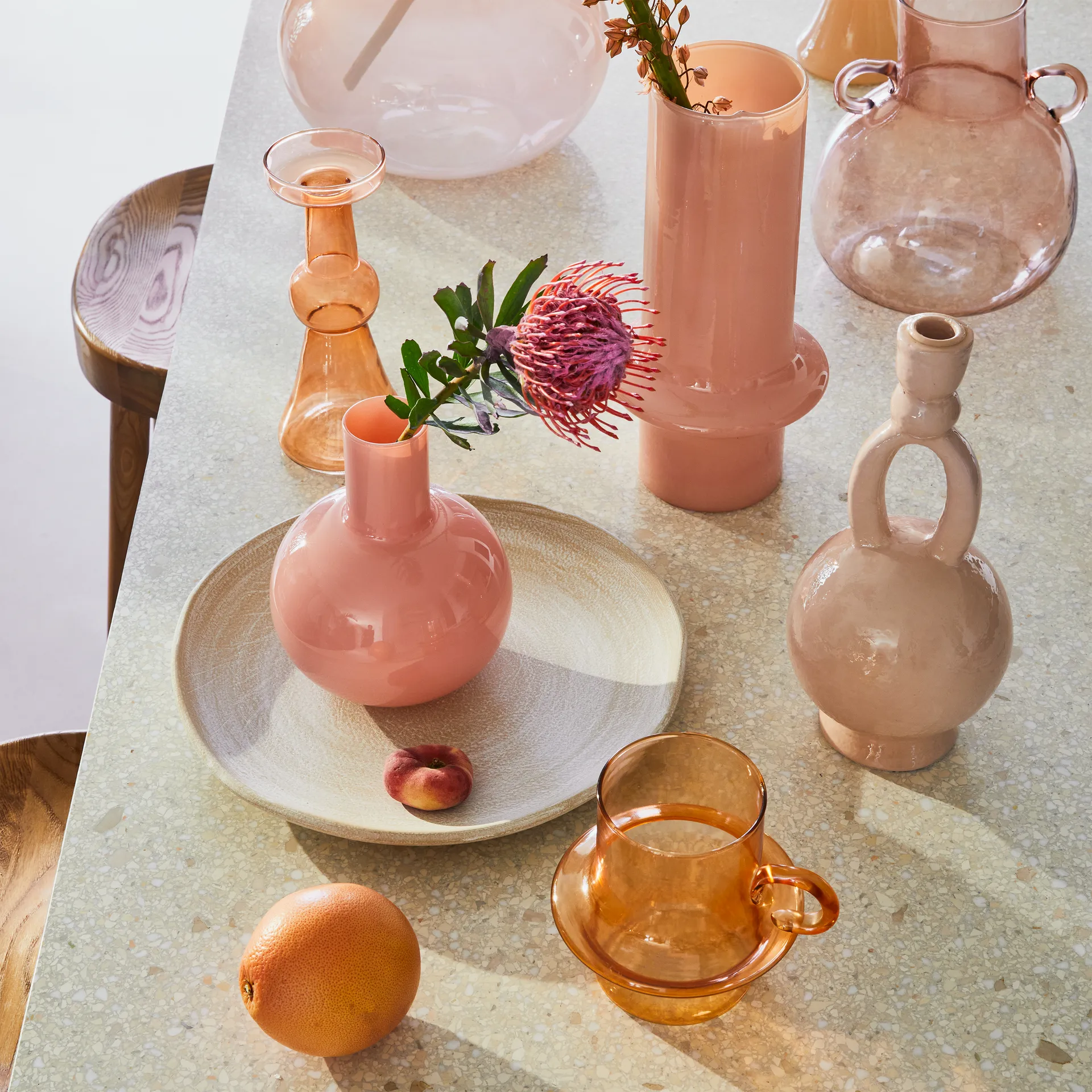 Paradiso kandelaar 29 cm, Old pink URBAN NATURE CULTURE