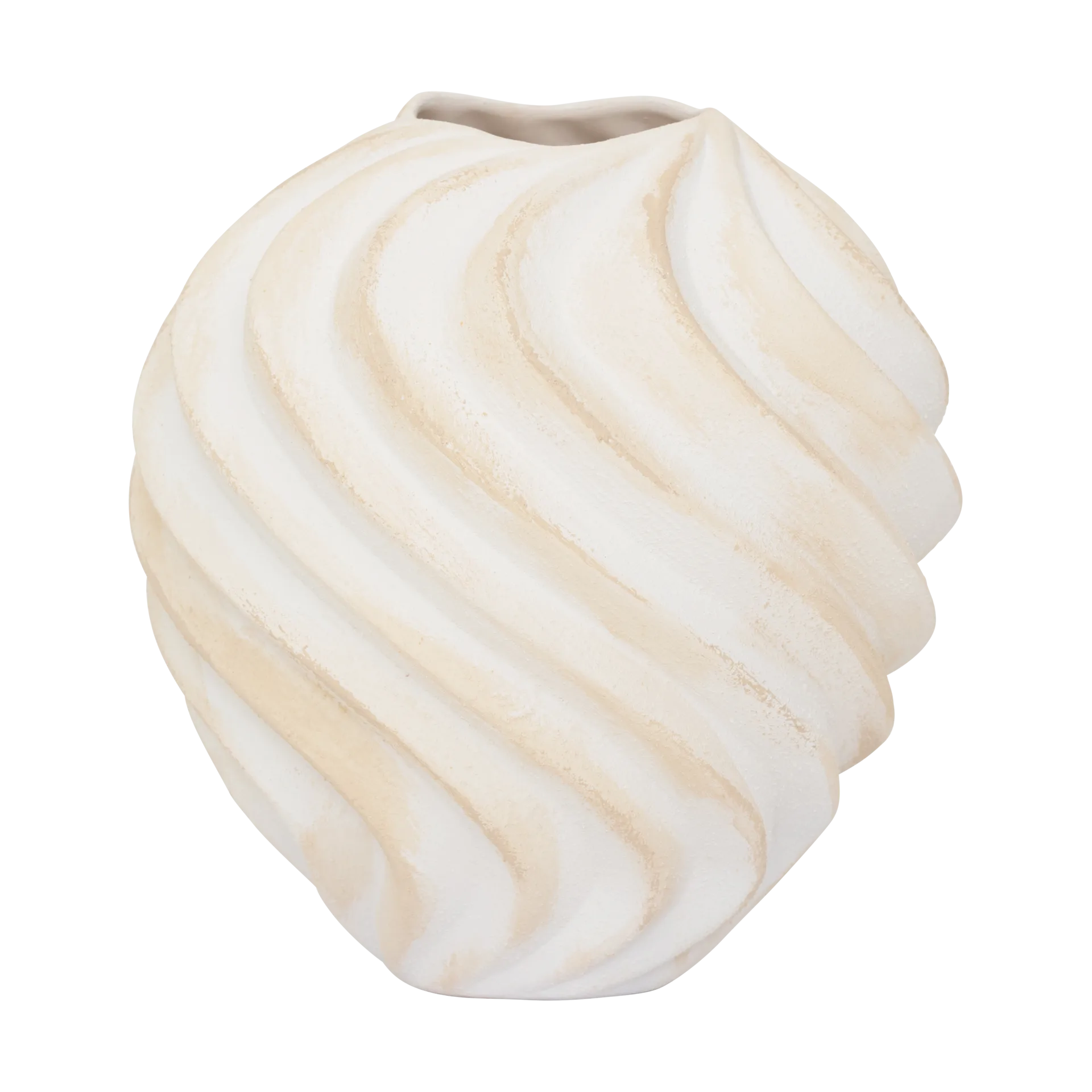 Ribbed vaas Ø22 cm, Brown URBAN NATURE CULTURE