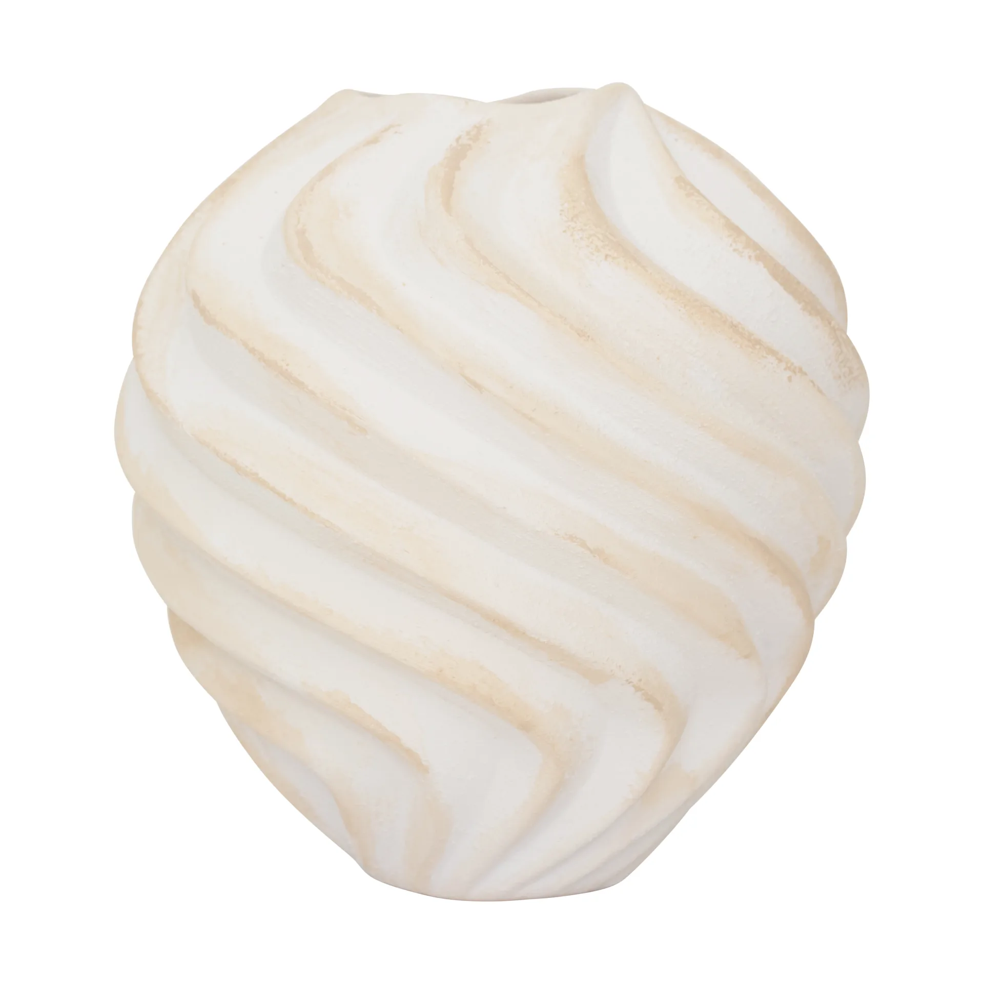 Ribbed vaas Ø22 cm, Brown URBAN NATURE CULTURE