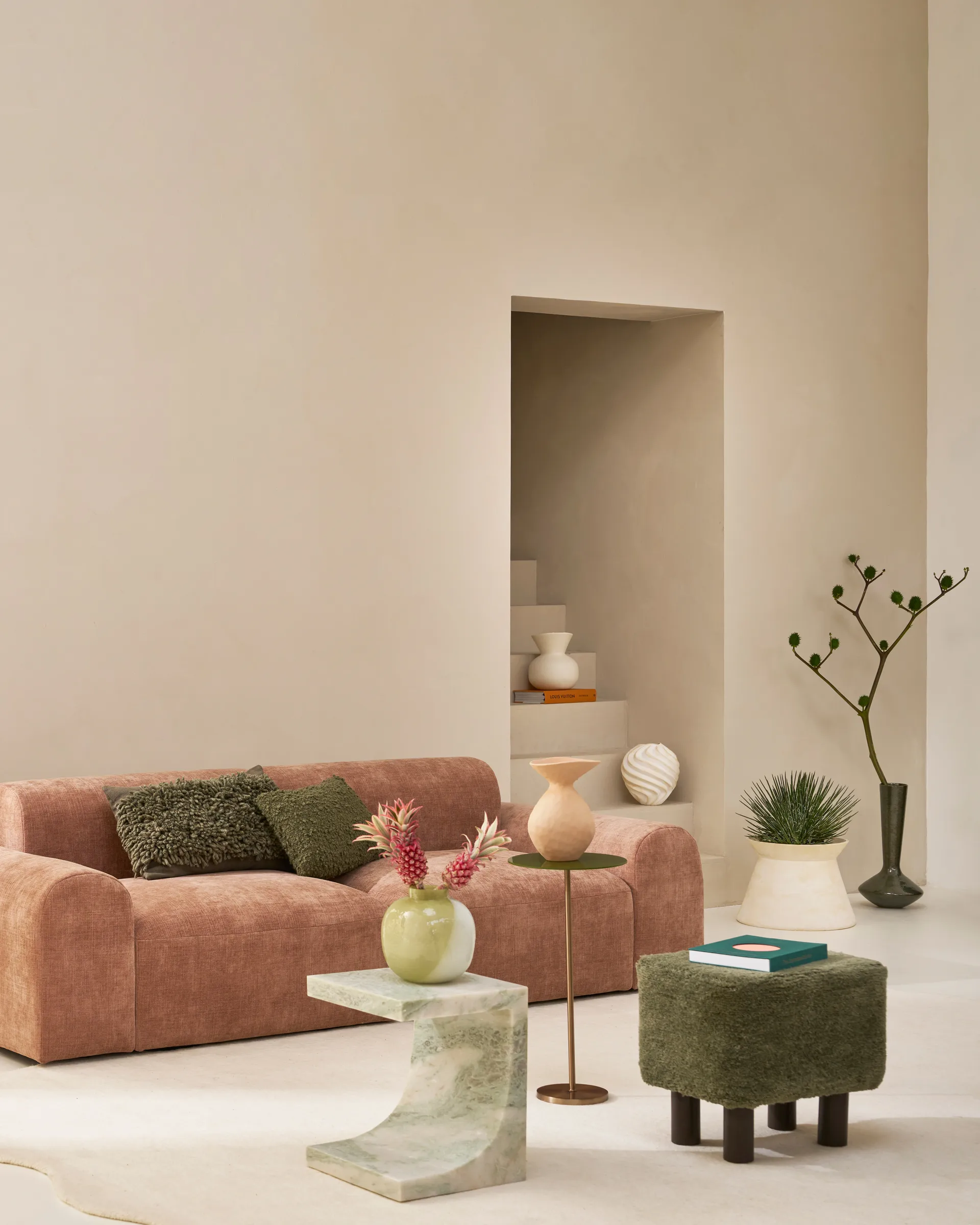 Ribbed vaas Ø22 cm, Brown URBAN NATURE CULTURE