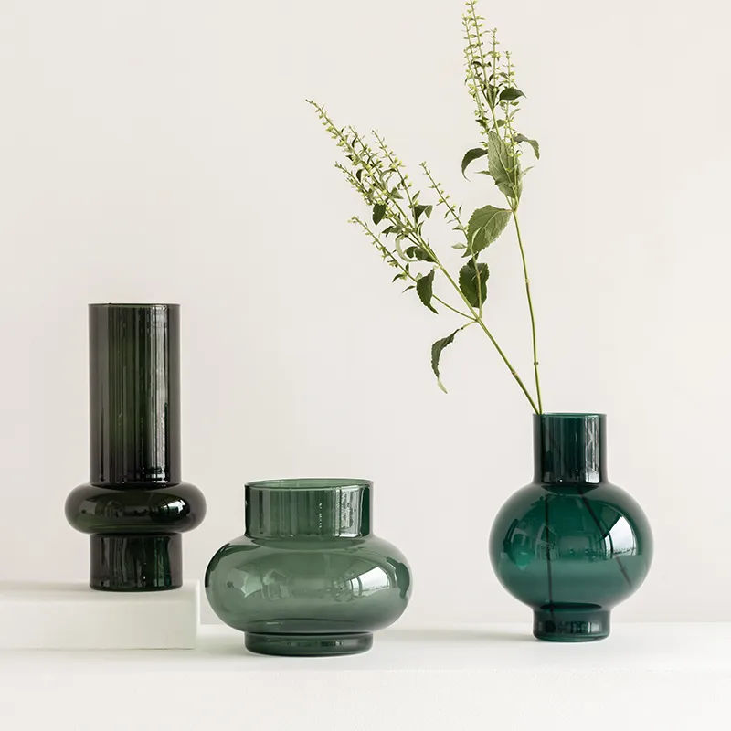 Tummy D vaas 31 cm, Riffle green URBAN NATURE CULTURE