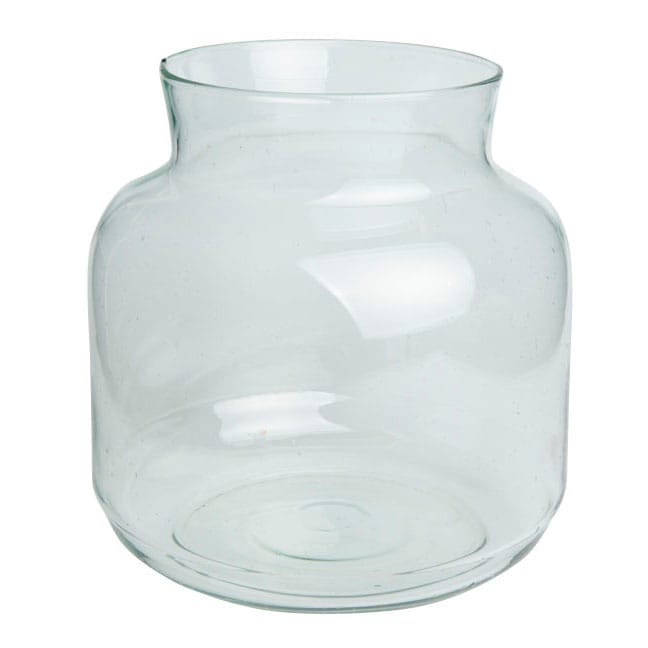 Vaas gerecycled glas 23 cm, Transparant URBAN NATURE CULTURE