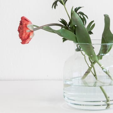 Vaas gerecycled glas 23 cm - Transparant - URBAN NATURE CULTURE