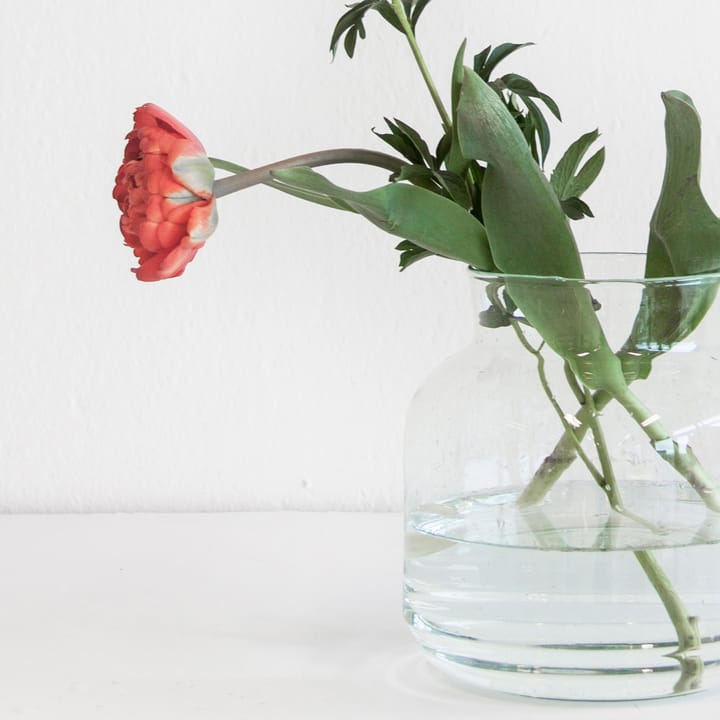 Vaas gerecycled glas 23 cm, Transparant URBAN NATURE CULTURE