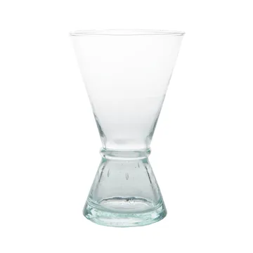 Wijnglas gerecycled glas medium - Transparant-groen - URBAN NATURE CULTURE