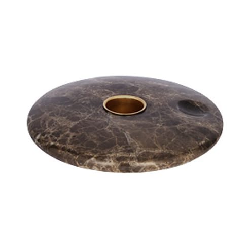 Uyuni Chamber kandelaar Ø11,6 cm - Bruin marmer - Uyuni Lighting