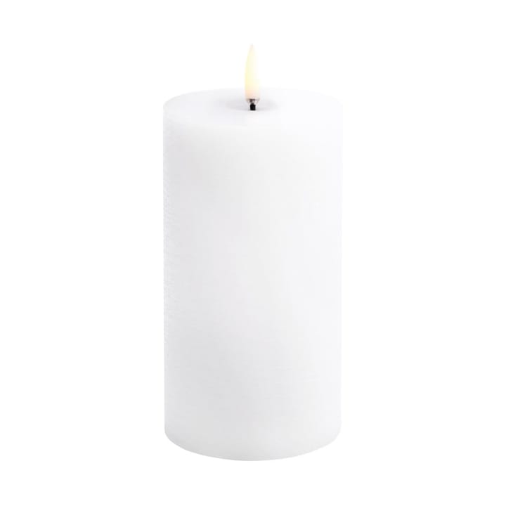 Uyuni LED Blokkaars melted - Witte rustieke, Ø7,8x15 cm - Uyuni Lighting