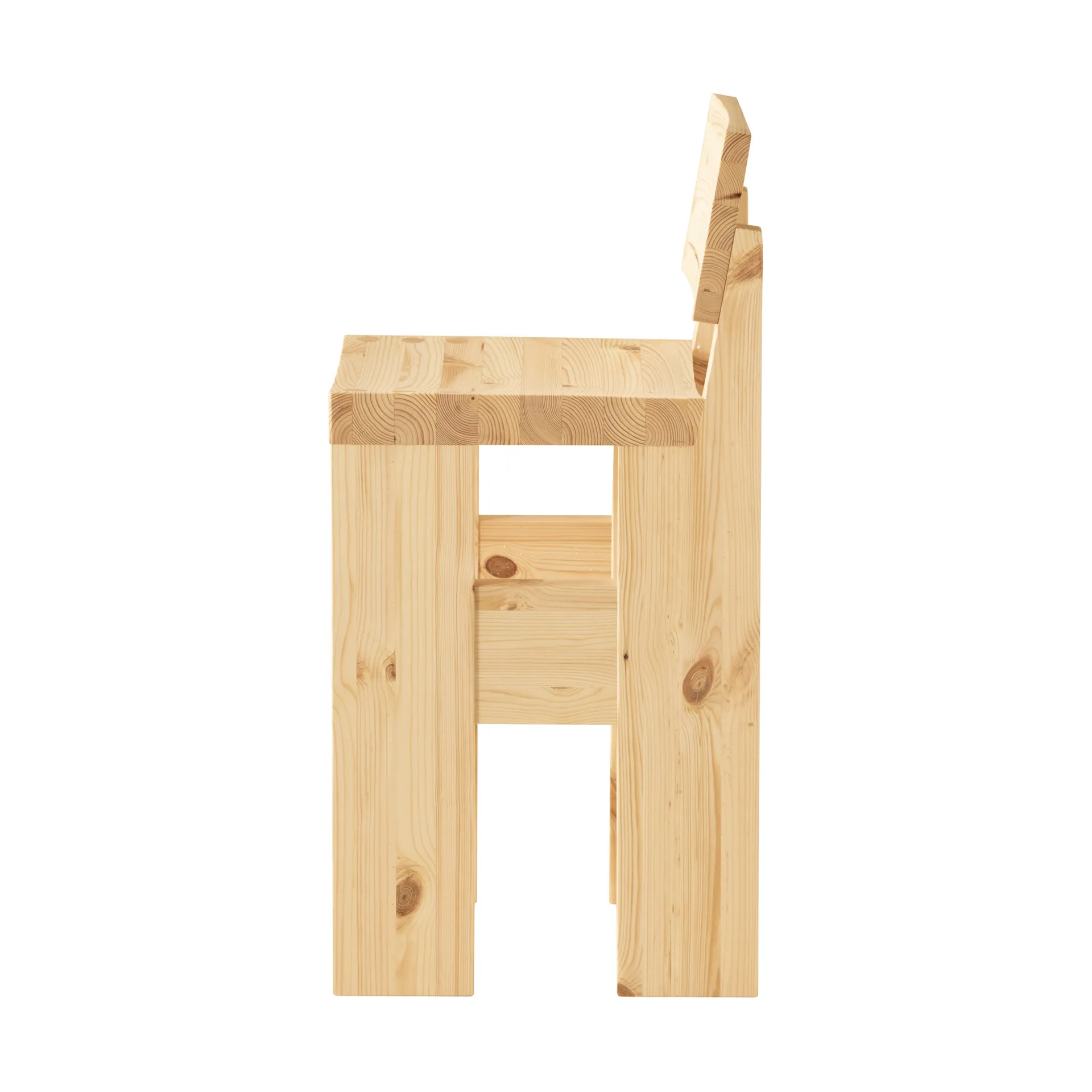 001 Bar Stool barkruk, Mat geolied en gewaxt grenen, 65 cm Vaarnii