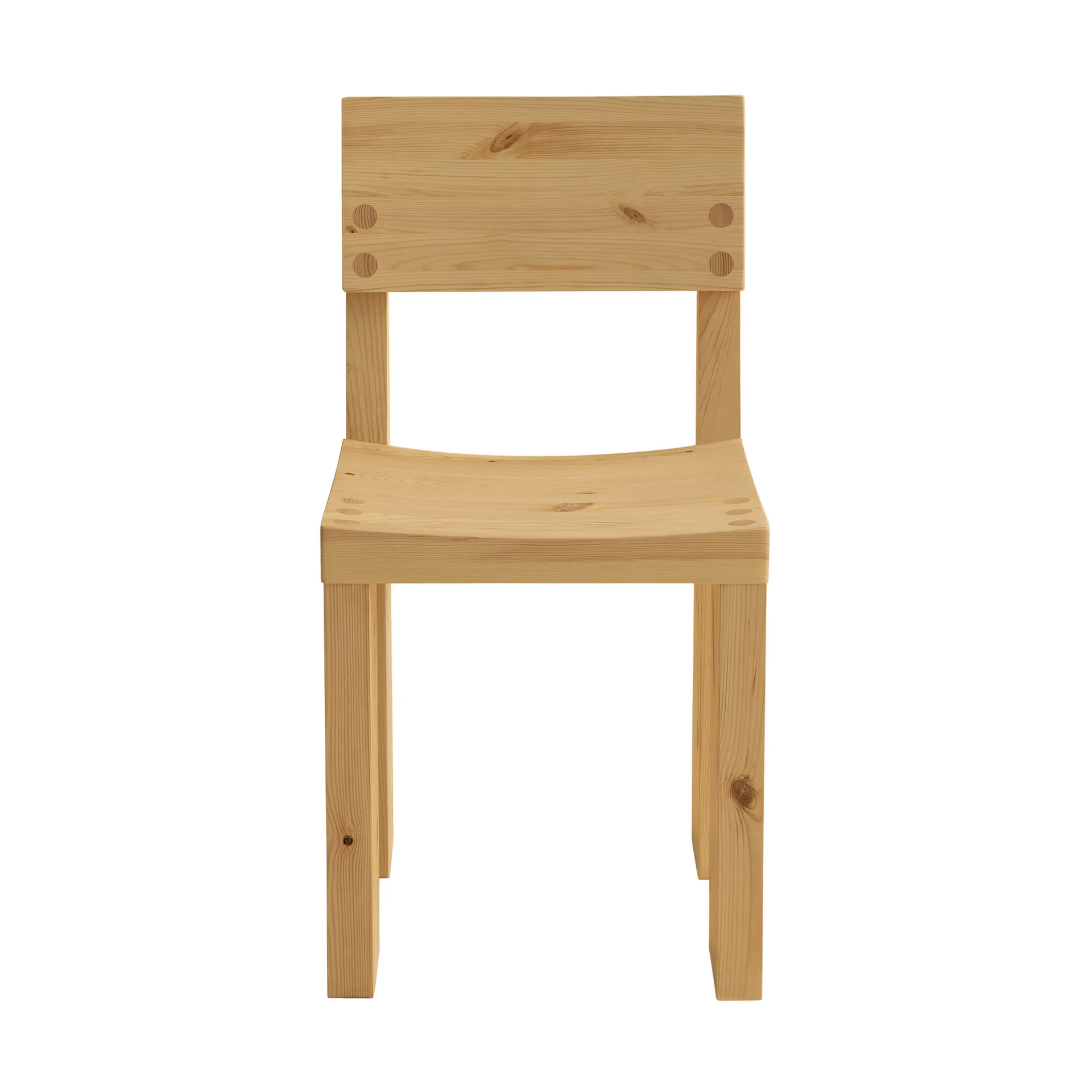 001 Dining Chair stoel, Mat geolied en gewaxt grenen Vaarnii