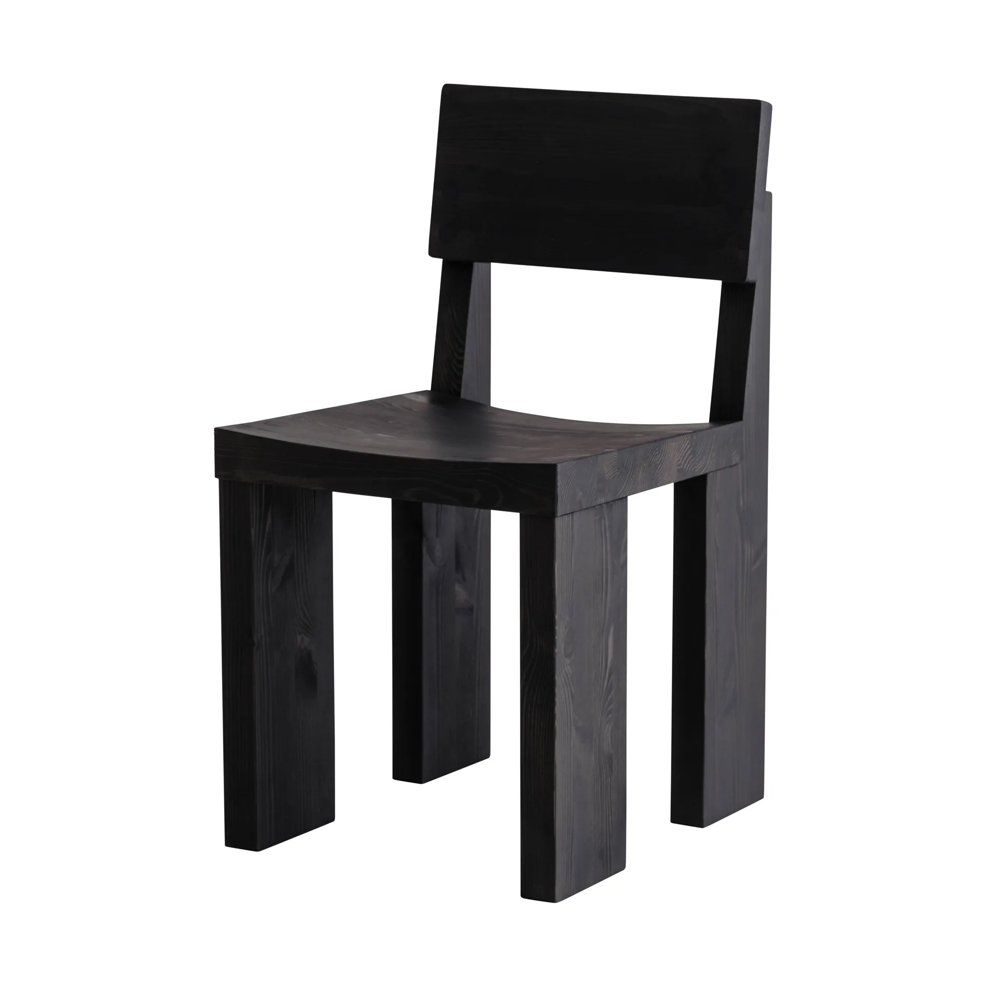 001 Dining Chair stoel, Zwart gebeitst grenen Vaarnii