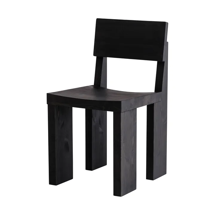 001 Dining Chair stoel - Zwart gebeitst grenen - Vaarnii