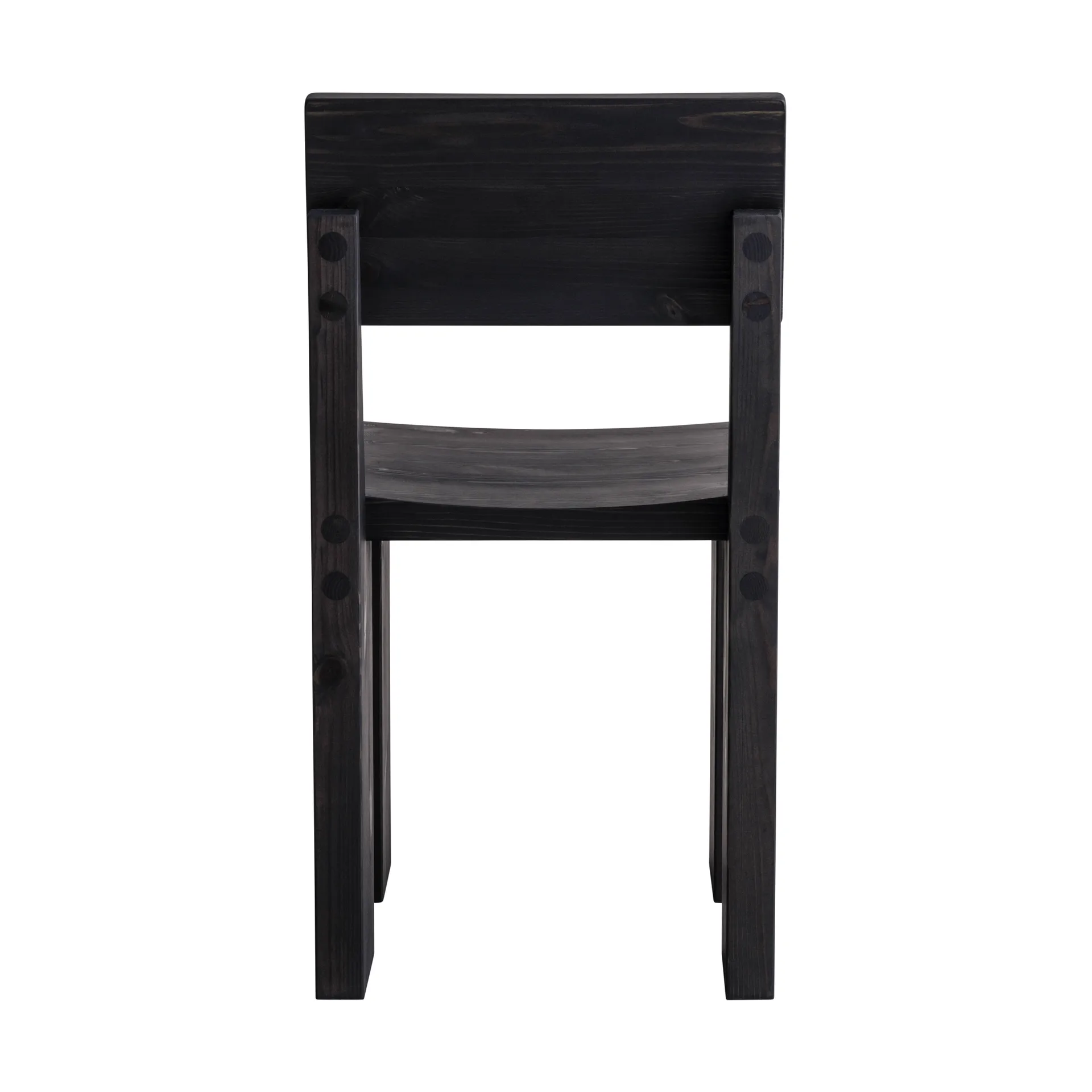 001 Dining Chair stoel, Zwart gebeitst grenen Vaarnii
