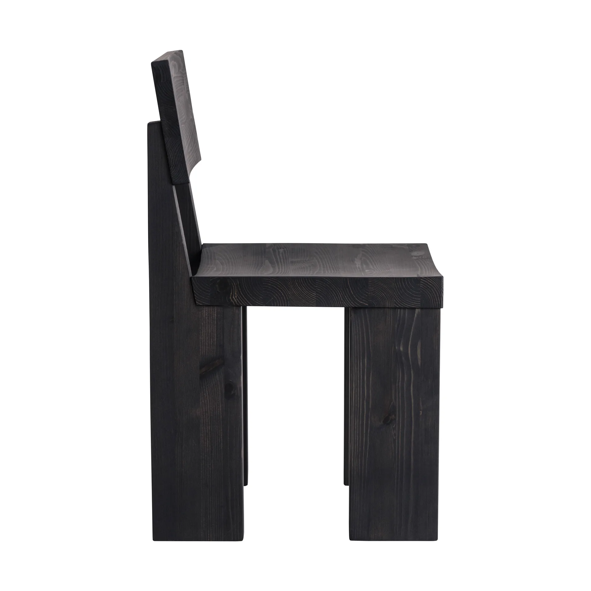 001 Dining Chair stoel, Zwart gebeitst grenen Vaarnii