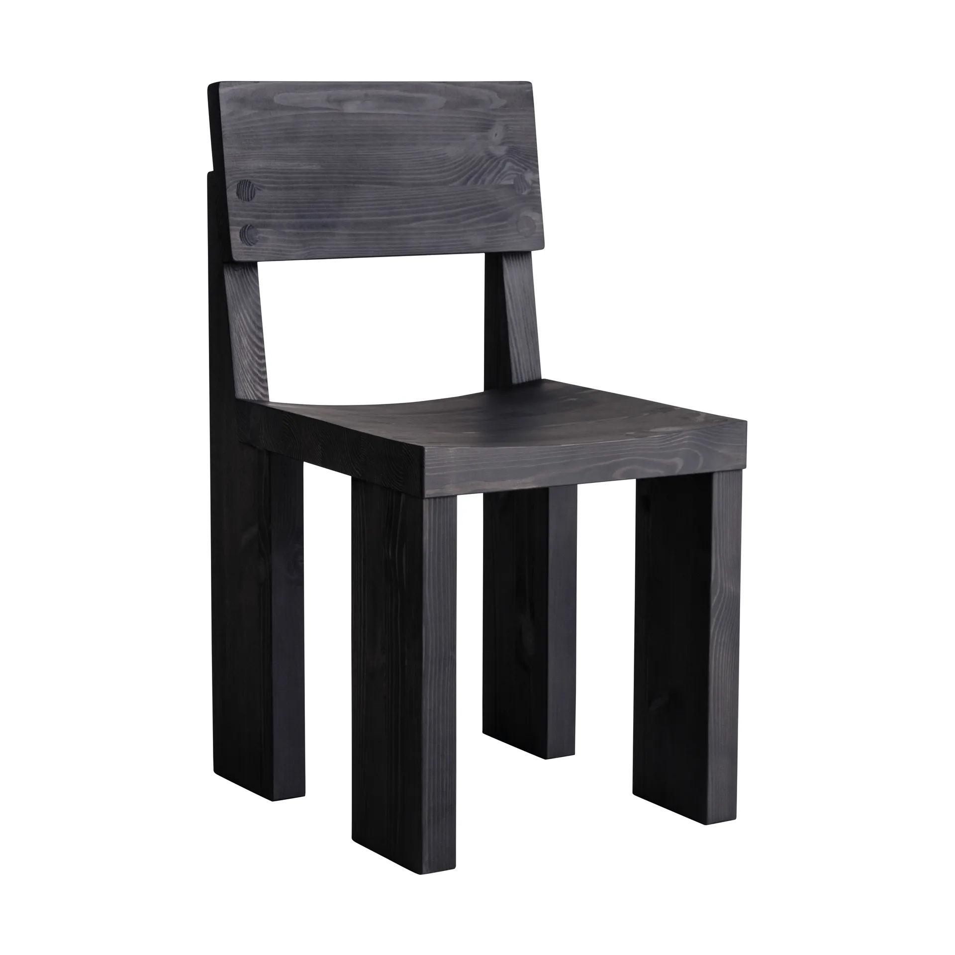 001 Dining Chair stoel, Zwart gebeitst grenen Vaarnii