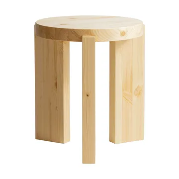001 Stool kruk - Mat geolied en gewaxt grenen, Ø40x44 cm - Vaarnii