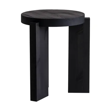 001 Stool kruk - Zwart gebeitst grenen, Ø40x44 cm - Vaarnii