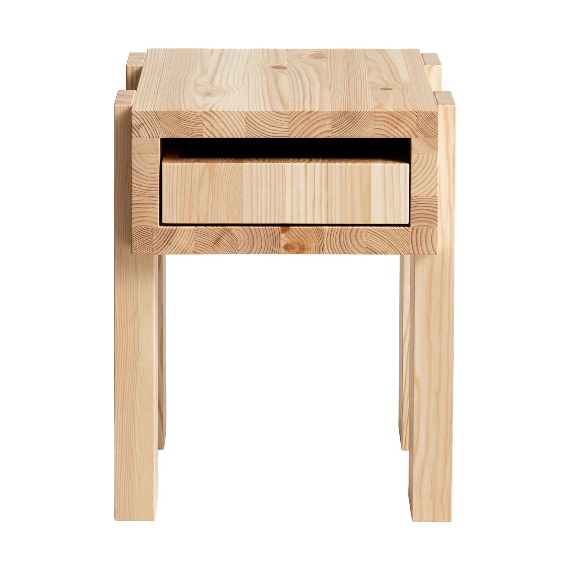 003 Stilts Side Table bijzettafel, Mat geolied en gewaxt grenen, 40x36x45 cm Vaarnii