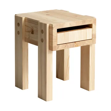 003 Stilts Side Table bijzettafel - Mat geolied en gewaxt grenen, 40x36x45 cm - Vaarnii