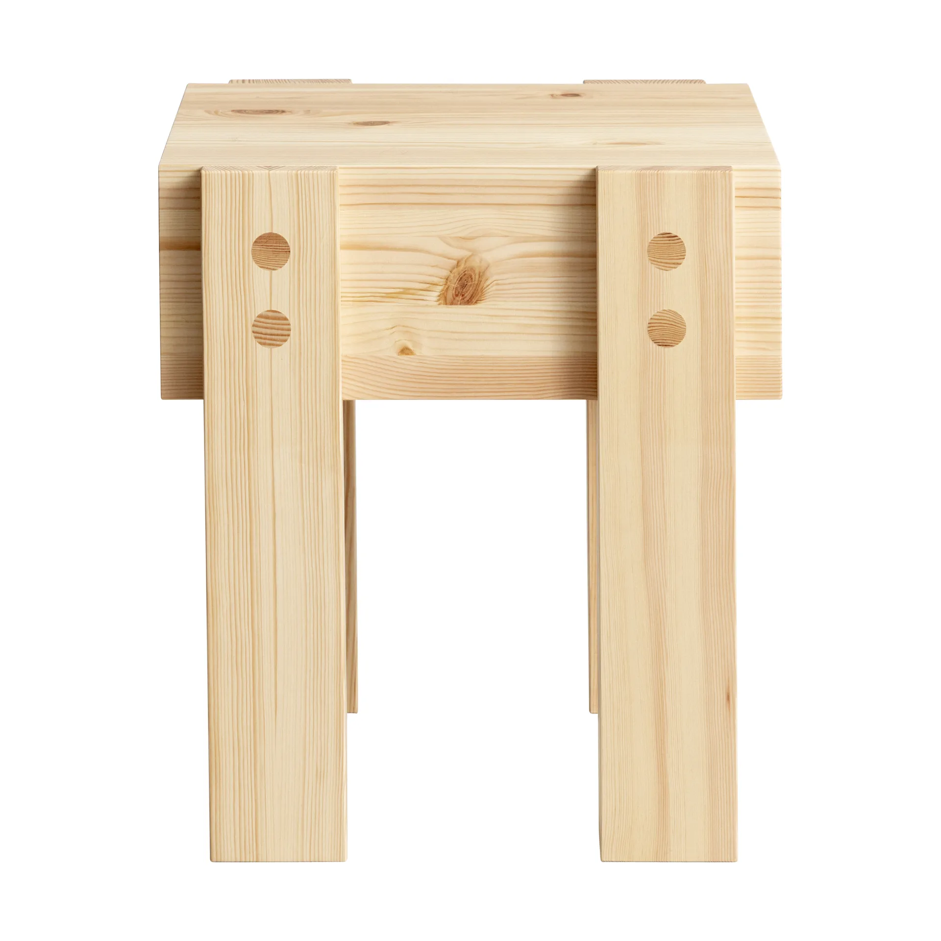 003 Stilts Side Table bijzettafel, Mat geolied en gewaxt grenen, 40x36x45 cm Vaarnii