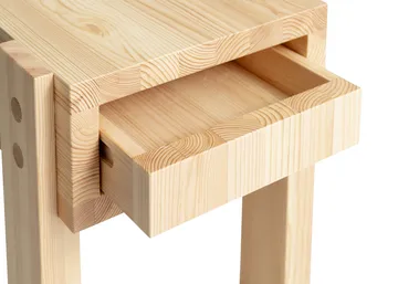 003 Stilts Side Table bijzettafel - Mat geolied en gewaxt grenen, 40x36x45 cm - Vaarnii