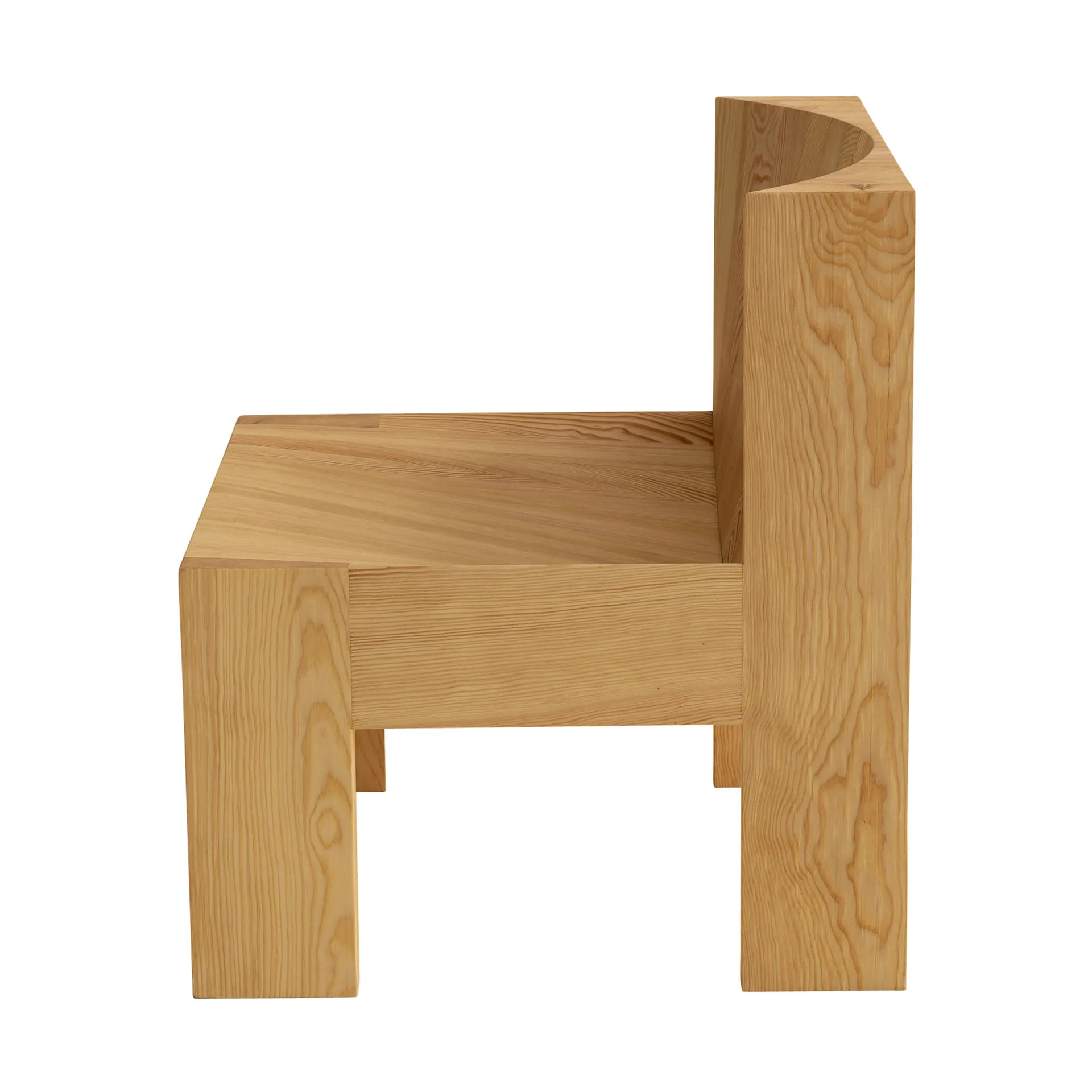 005 Lounge Chair loungestoel, Mat geolied en gewaxt grenen Vaarnii