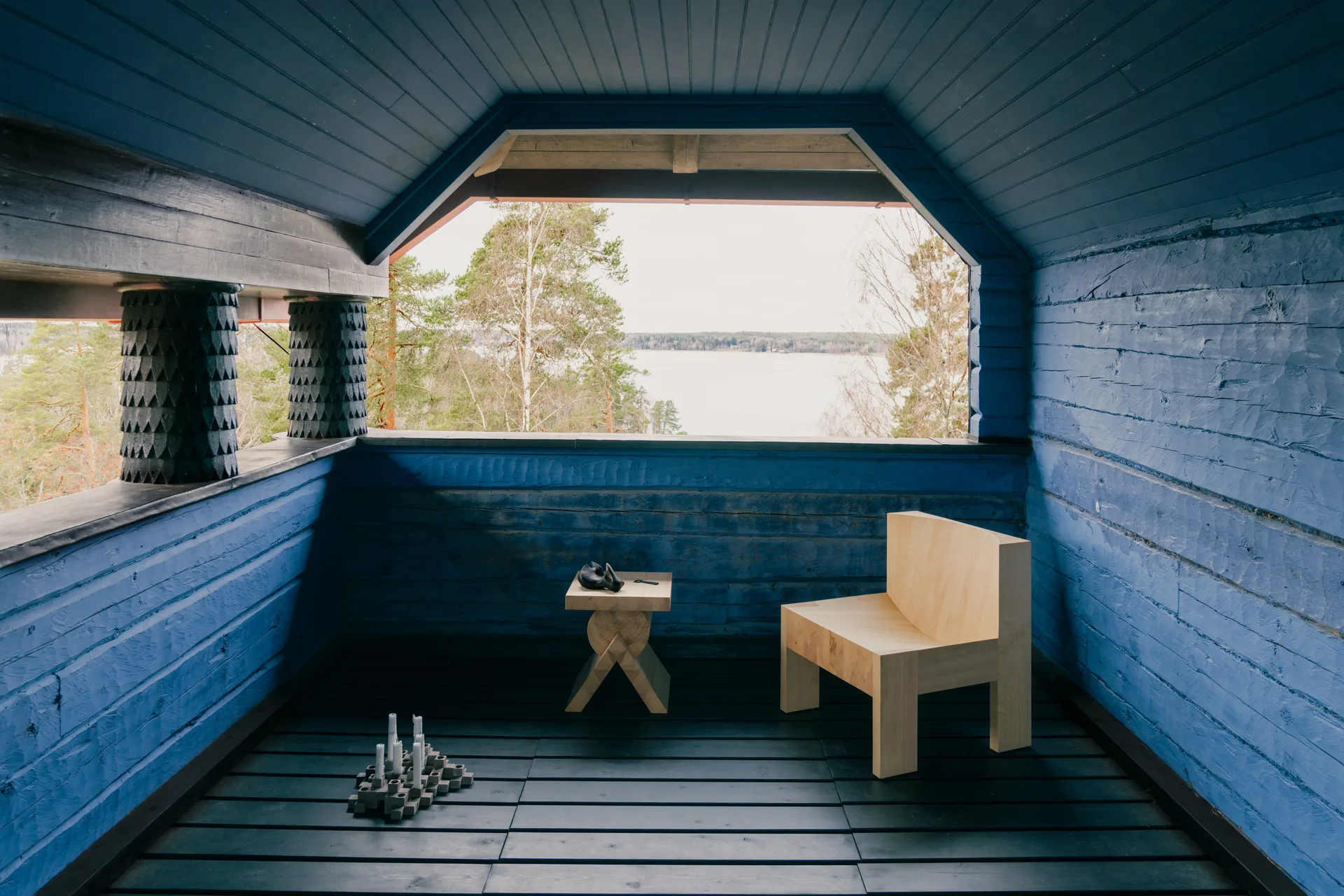 005 Lounge Chair loungestoel, Mat geolied en gewaxt grenen Vaarnii