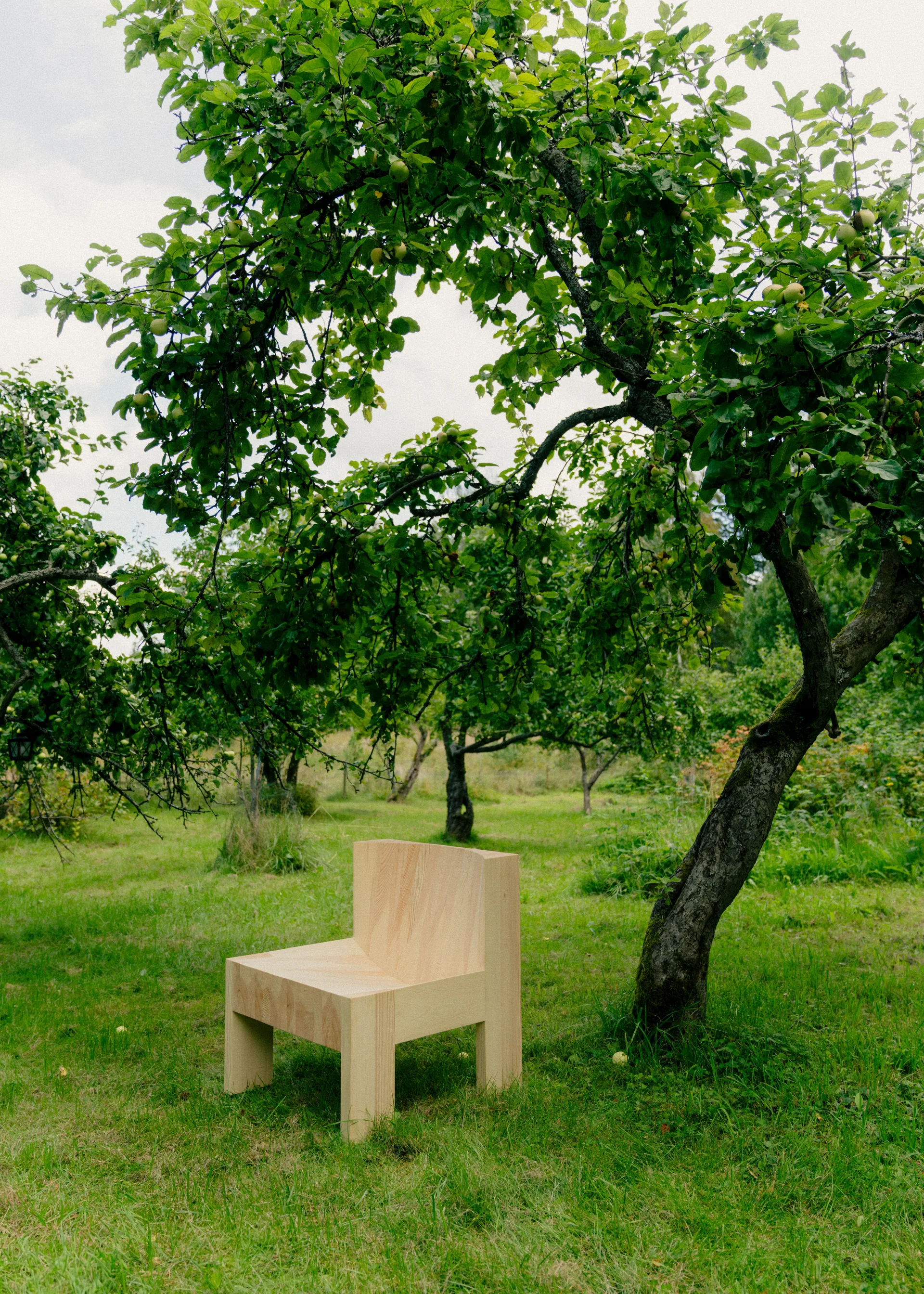 005 Lounge Chair loungestoel, Mat geolied en gewaxt grenen Vaarnii