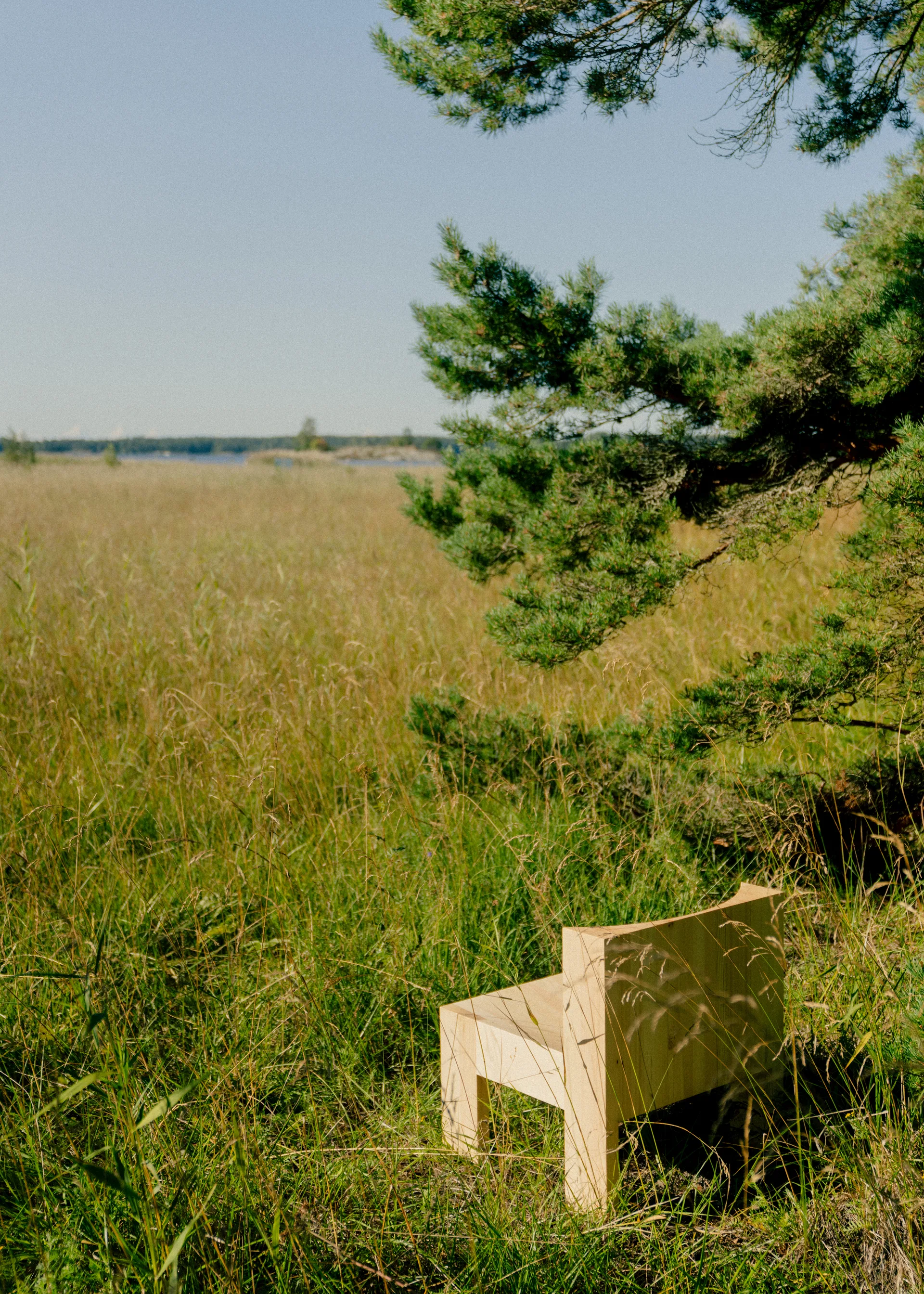 005 Lounge Chair loungestoel, Mat geolied en gewaxt grenen Vaarnii